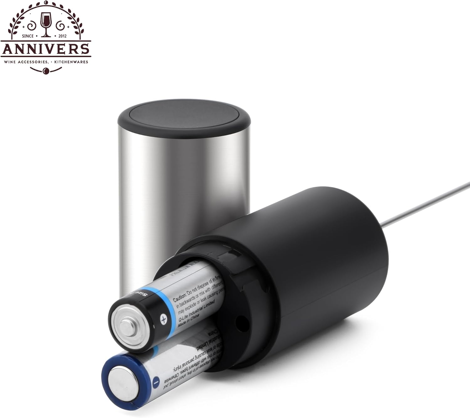 ANNIVERS Electric Milk Frother Handheld Drink Mixer Hand Coffee Whisk Blender Foam Maker Egg Beater, Battery Operated Stainless Steel Whisk & Body, Milkshake Matcha Whisk, Mousseur &Agrave; Lait &Eacute;lectrique image number 2