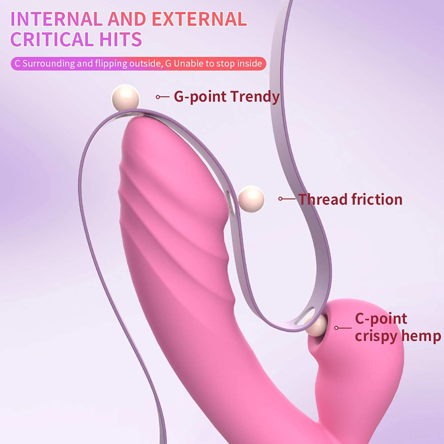 LONZYON Sex Toys G Spot Dildo Rabbit Vibrator Woman Vagina Clitoris Stimulator Vibrate Sucking Sex Toy for Women Female Masturbation Adult Goods (Pink) image number 1