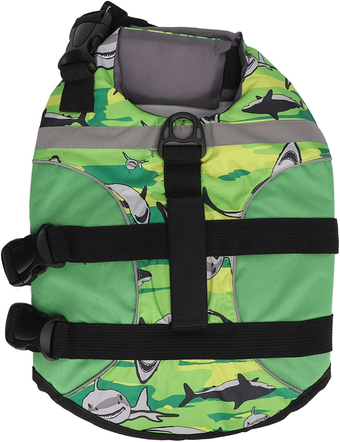 Dog Life Jacket, Adjustable Dog Floatation Swimming Vest with Reflective Strip, Dog Floatation Vest Safety Preserver with Strong Handle for Boating Swimming(L)