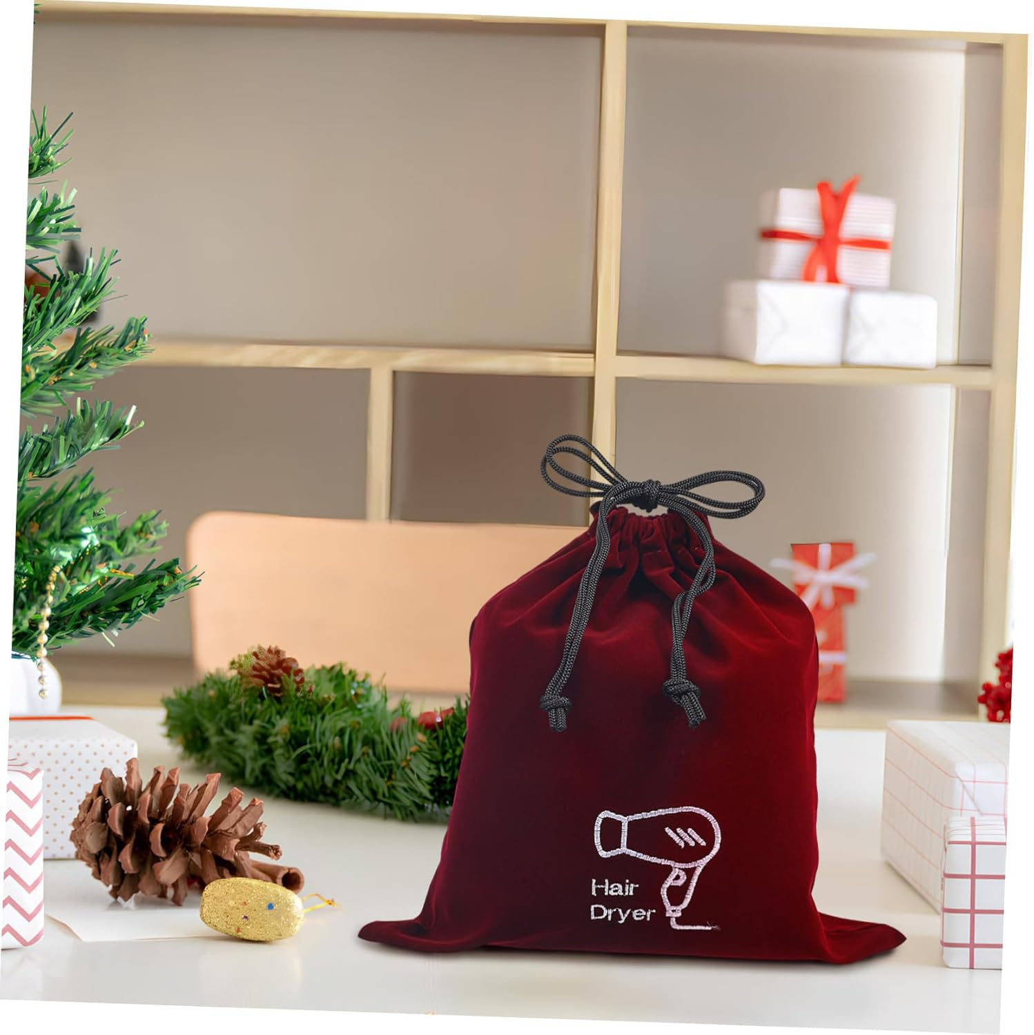 Healeved 5Pcs Hair Dryer Bag Drawstring Blow Dryer Storage Pouch for Home Travel Mesh Design and Organizer Function for Traveling and Organizing Toiletries image number 5