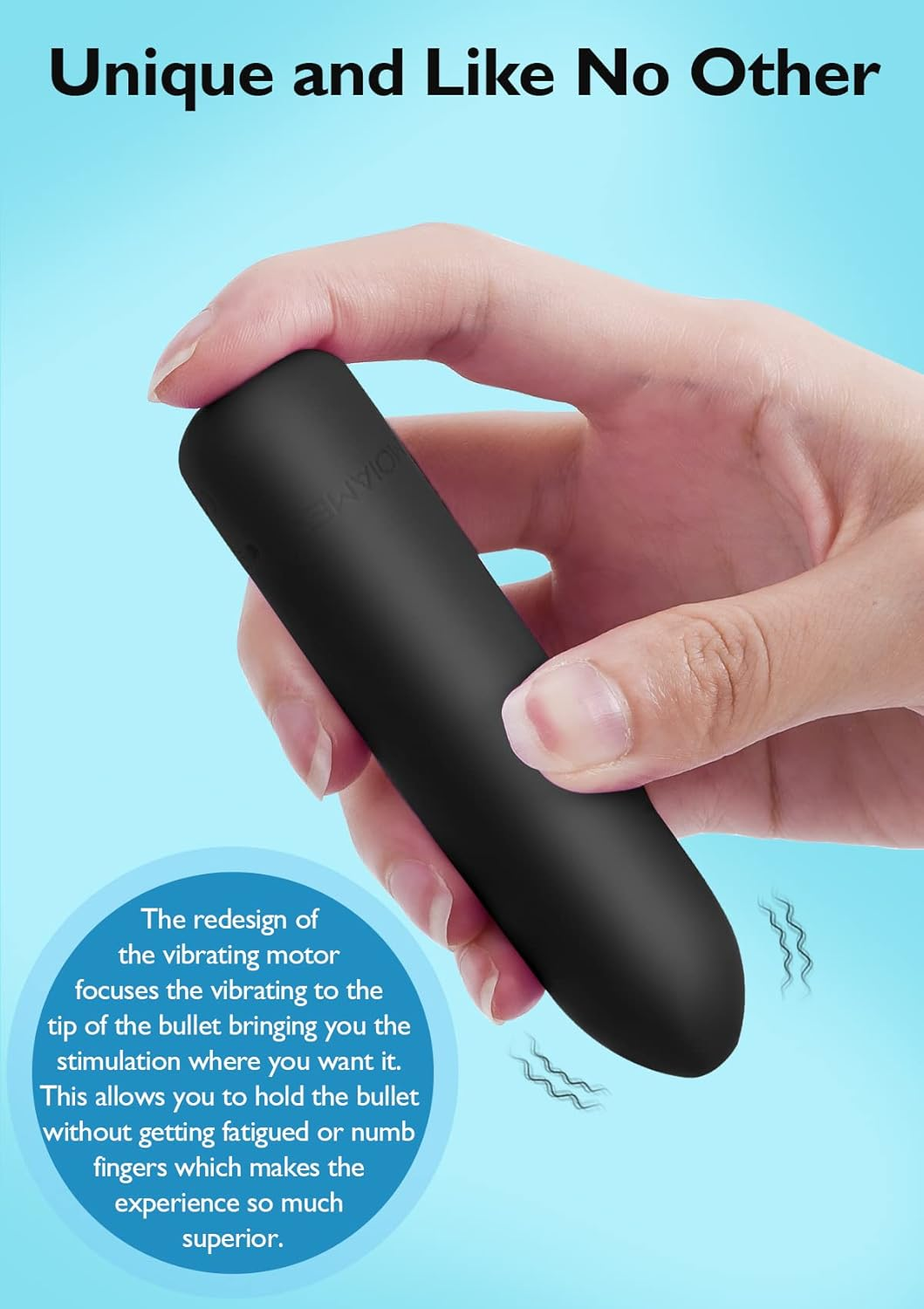 Silicone Bullet Vibrator for Women with Angled Tip, MOIAME Little Bullet Vibe with 10 Powerful Vibrations for Vaginal Clitoral Nipple Stimulation Waterproof Discreet Mini Vibrator, Rechargeable image number 2