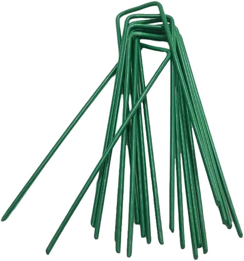 20PCS 6 Inch U-Shaped Steel Garden Stakes and Weed Mat Pins for Landscaping, Ground Staples for Artificial Grass, Lawn Fabric Netting Securing - Damaill image number 4