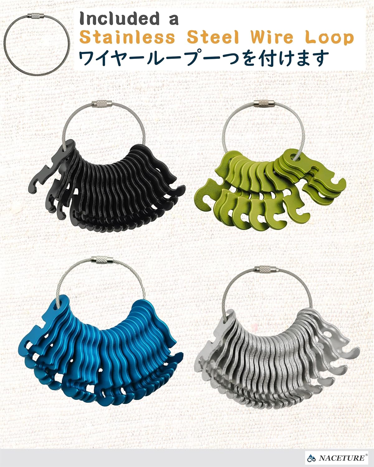 Rope Tensioner (10 Pack) Aluminum Alloy Camping Tent Guyline Cord Adjuster Camping of Gear for Camping, Hiking, Backpacking Ultralight Tent Stakes Guy Lines (Sliver 10 Pack)