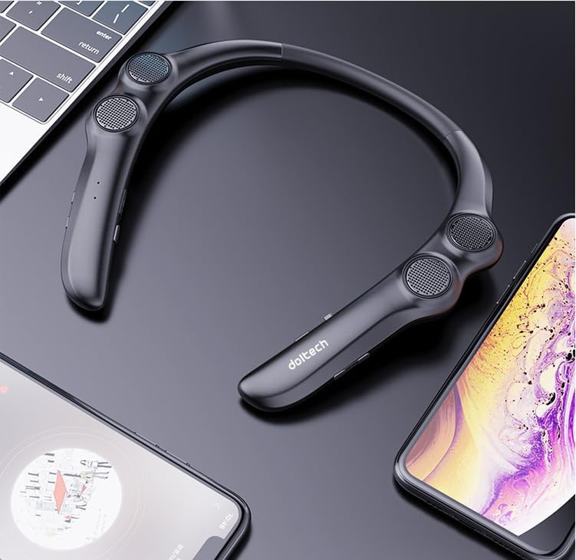 Neck Speaker Hands-Free: 15H Wireless Bluetooth Wearable - Ultra-Light 78G for Hiking, Workouts & WFH, Portable Surround Sound W/Mic image number 3