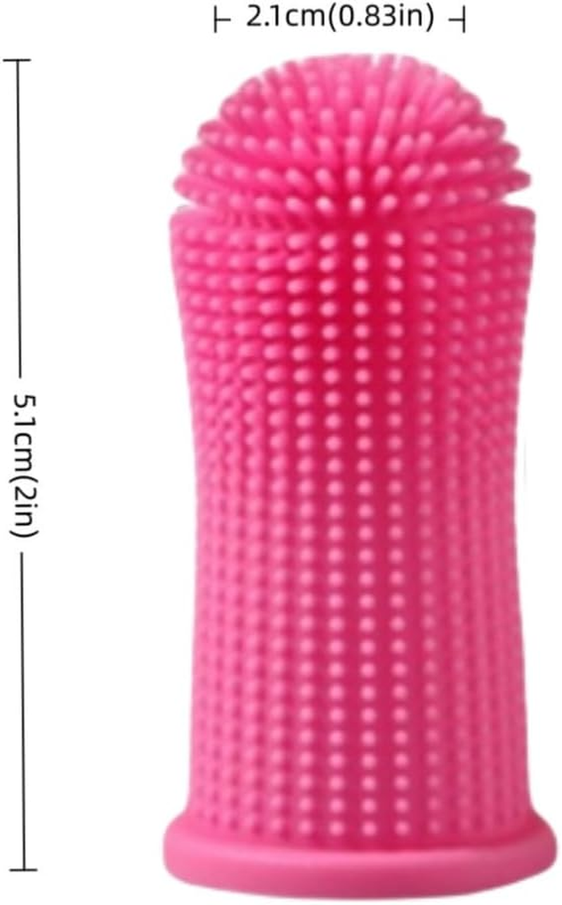 Loopunk Pet Finger Toothbrush,Silicone Finger Brush for Dogs and Cats, Full Surround Bristles for Easy Dental Cleaning &ndash; Puppy Toothbrush, Cat Toothbrush, Small Pet Oral Care Tool(4 Pcs) image number 2