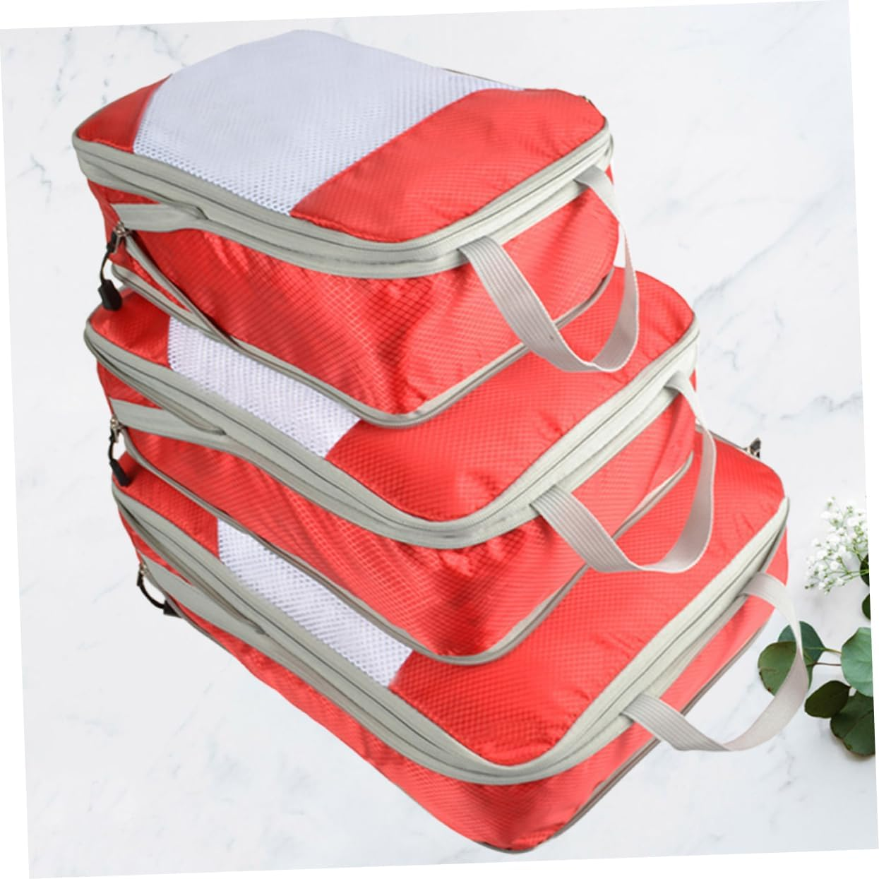 STOBAZA 3Pcs Nylon Travel Compression Storage Bag Suit Vacuum Storage Bag for Luggage Clothes Pouch image number 3