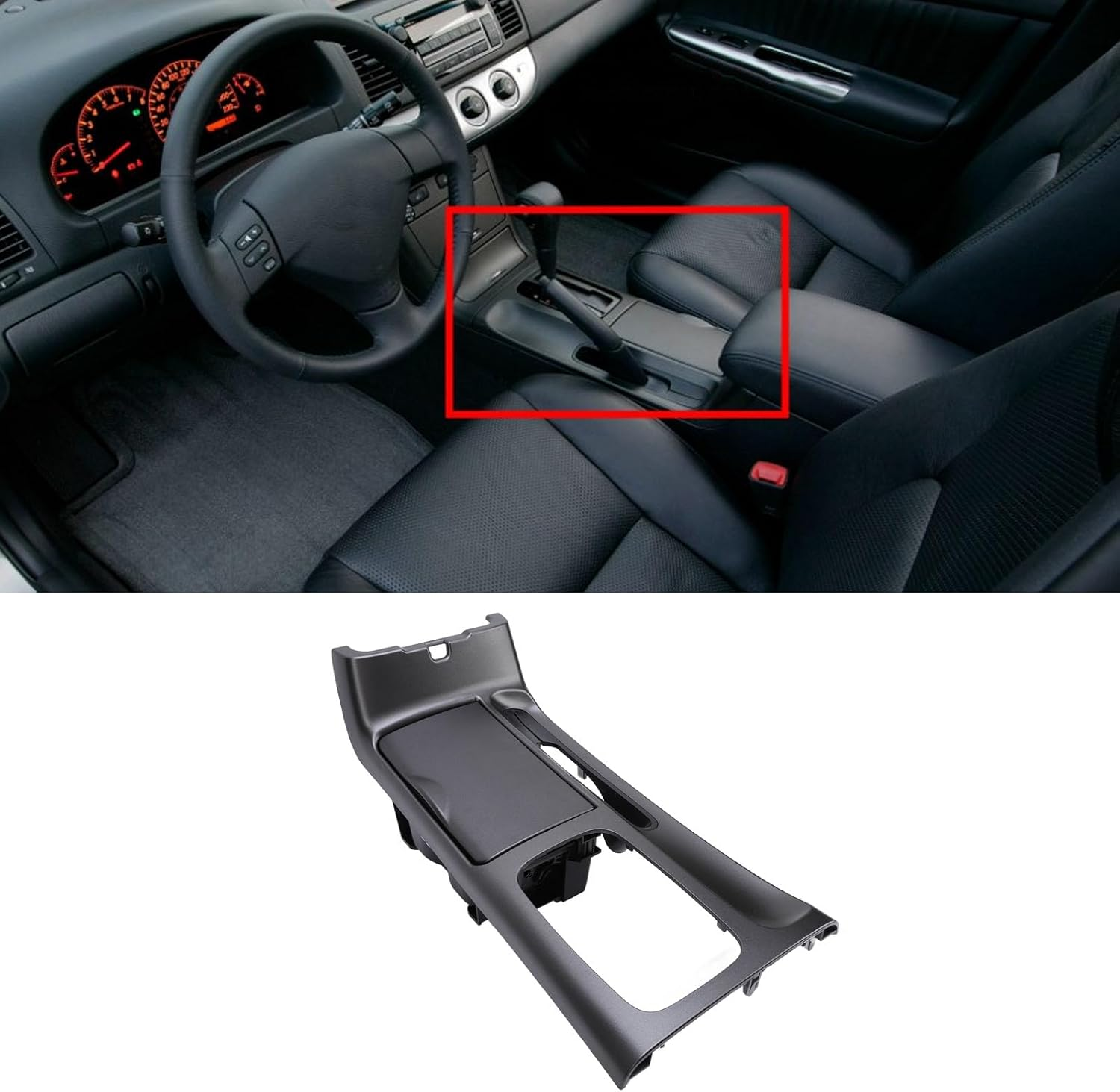 Xiuganpo Console Center Console Cover Trim 58822 AA020 High Strength Center Shifter Bezel Trim Elegant for Camry XV30 2001 to 2006 image number 2