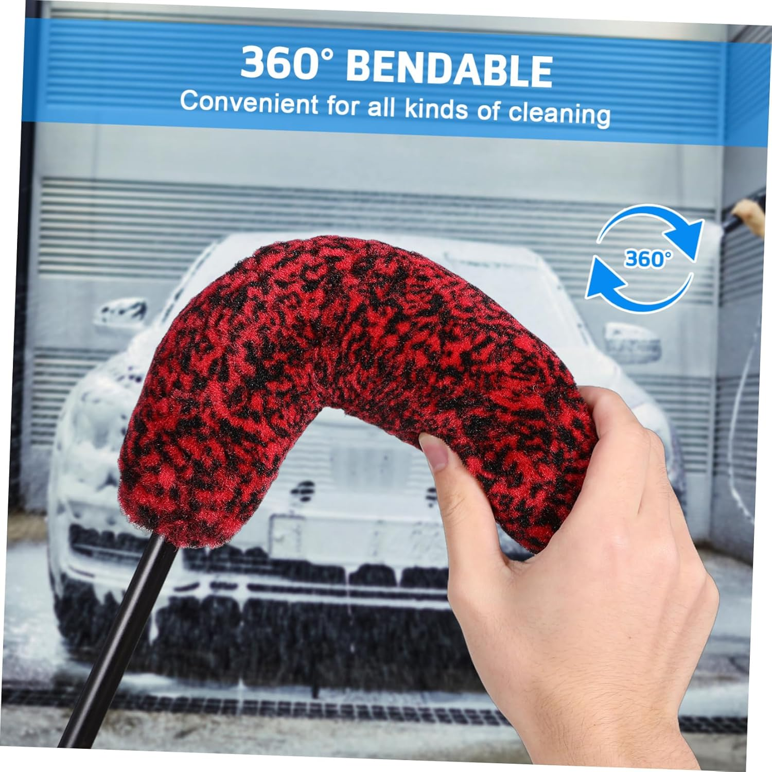 OSOLADY 3Pcs Car Wash Brushes Bendable Tire Detailing Brushes for Automotive Cleaning Soft Bristles Wheel Scrub for Tire and Rim Care image number 4