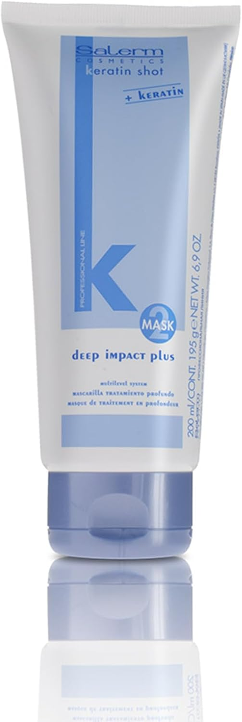 SALERM - Hydrating Hair Mask - Deep Impact plus - 200 Ml - Deep Hair Hydration - for Use after Keratin Shot + Keramix Treatment - Smooth and Straight Hair image number 5