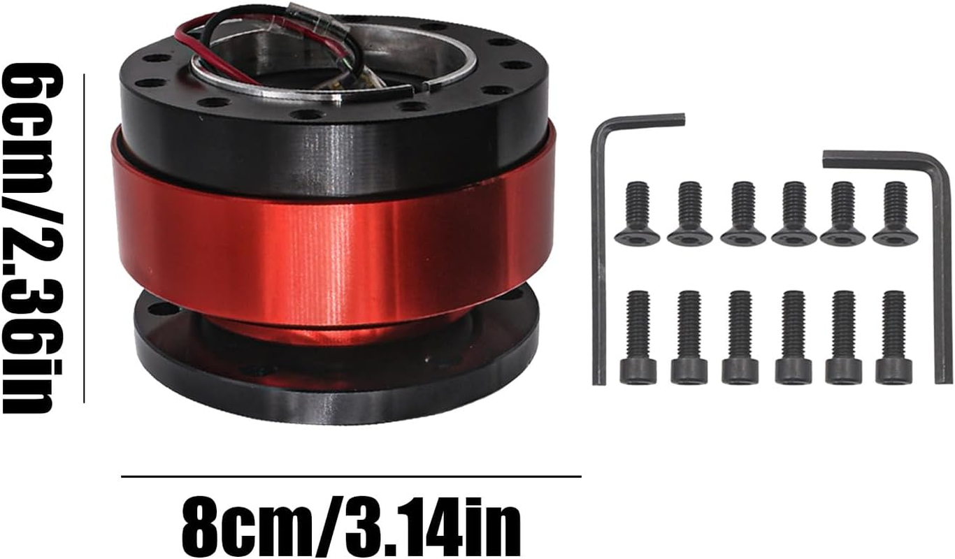 Quick Release Steering Wheel Hub, Steering Wheel Quick Release Hub Adapter, Compact Removable Small Replacement Adapter for Car Truck Boat Automotive Drift Adventure image number 1