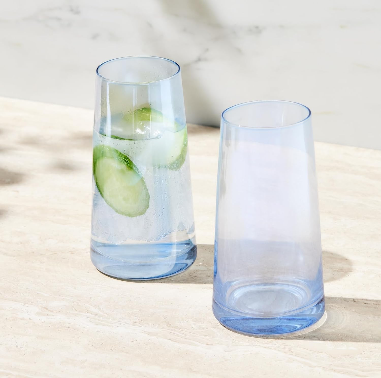 Maxwell & Williams Glamour Highball Glass 480ML Set of 2 Blue Gift Boxed image number 1