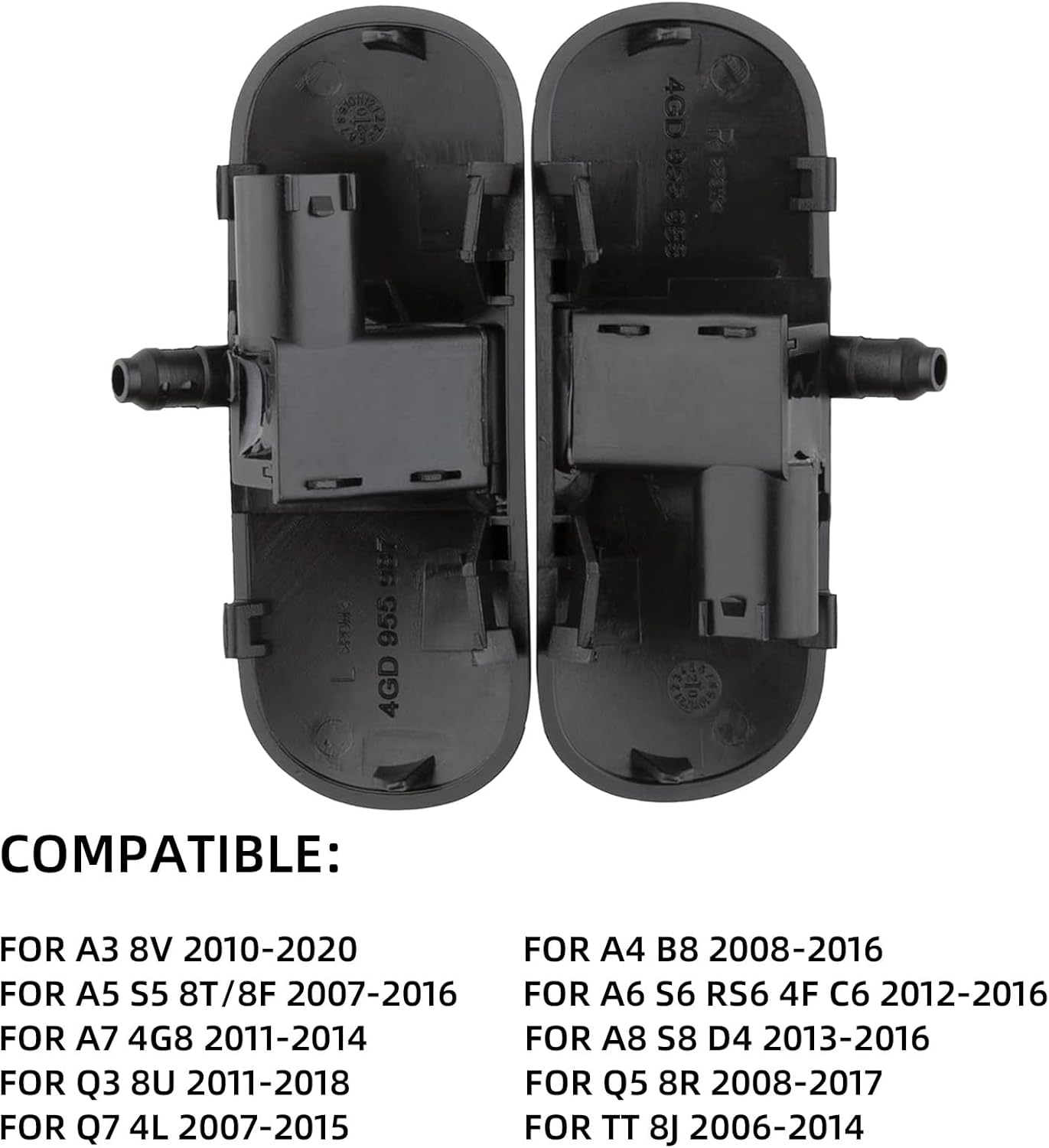 Front Windscreen Washer Spray Nozzle Jet with Heated for A3 A4 A5 A6 A7 A8 Q3 Q5 Q7 TT 4GD955987 Left and Right Side image number 3