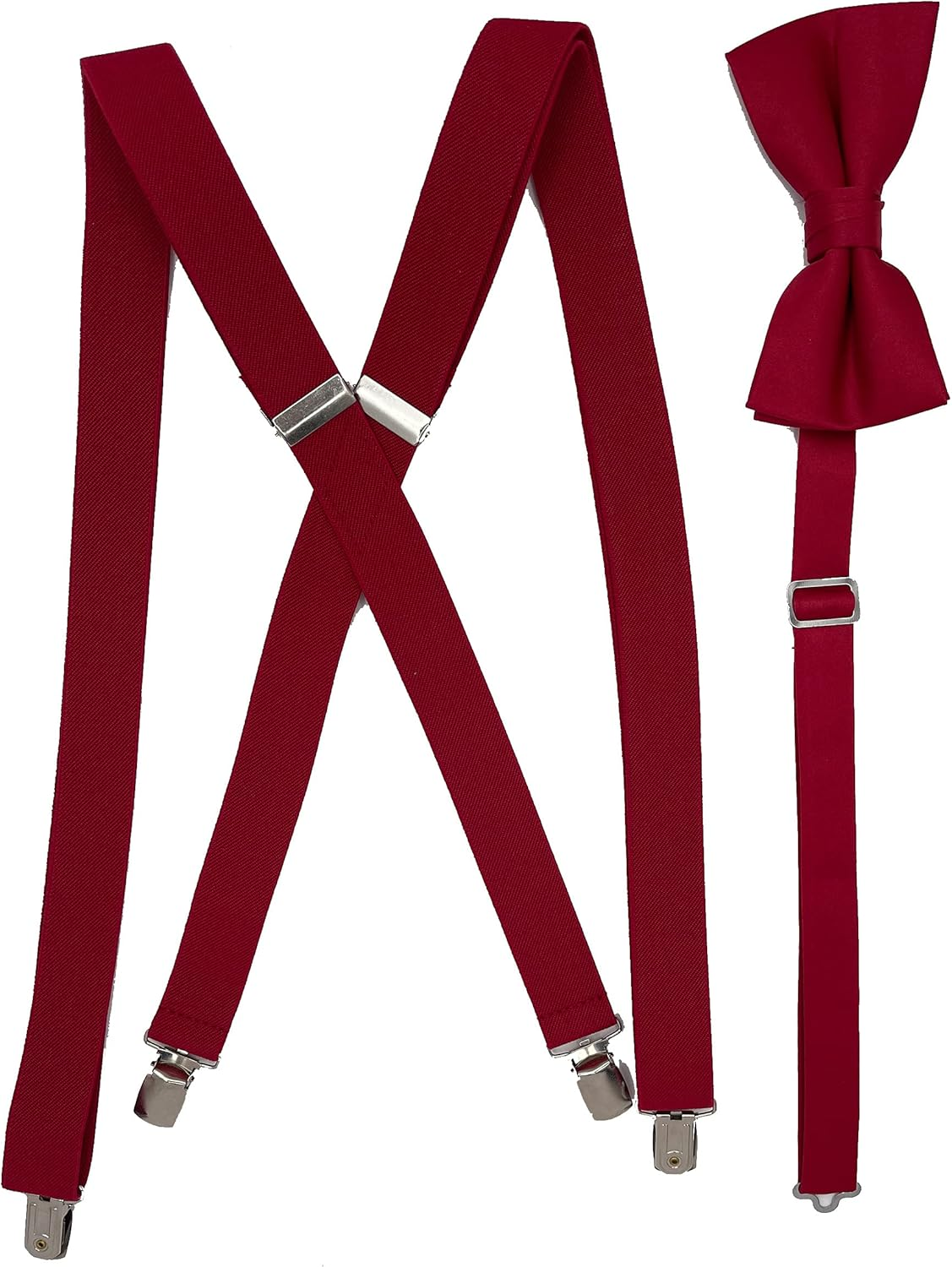 Spencer J'S Men'S X Back Suspenders & Bowtie Set Variety of Colors