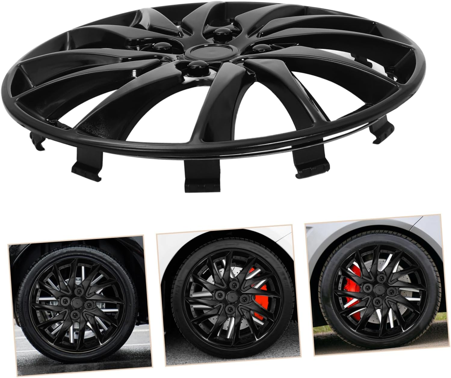 HEALEEP 14 Inch Hubcap Wheel Covers Pp Hub Cap for Car Wheels with Impact Shielding and Water Cleanable Surface