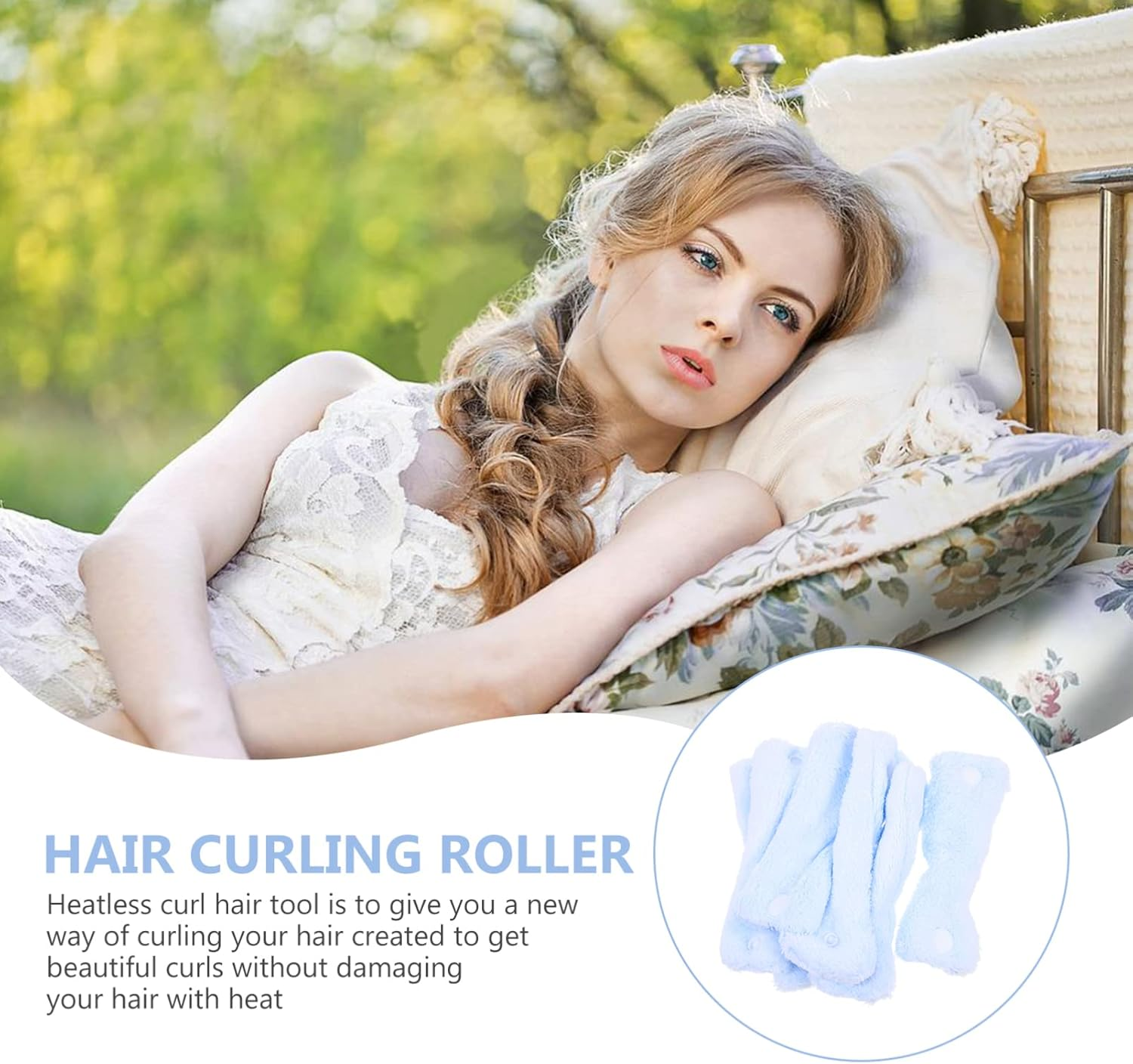 Beavorty Curler for Curly Hair Products No Heat Hair Curler Styling Satin Rollers