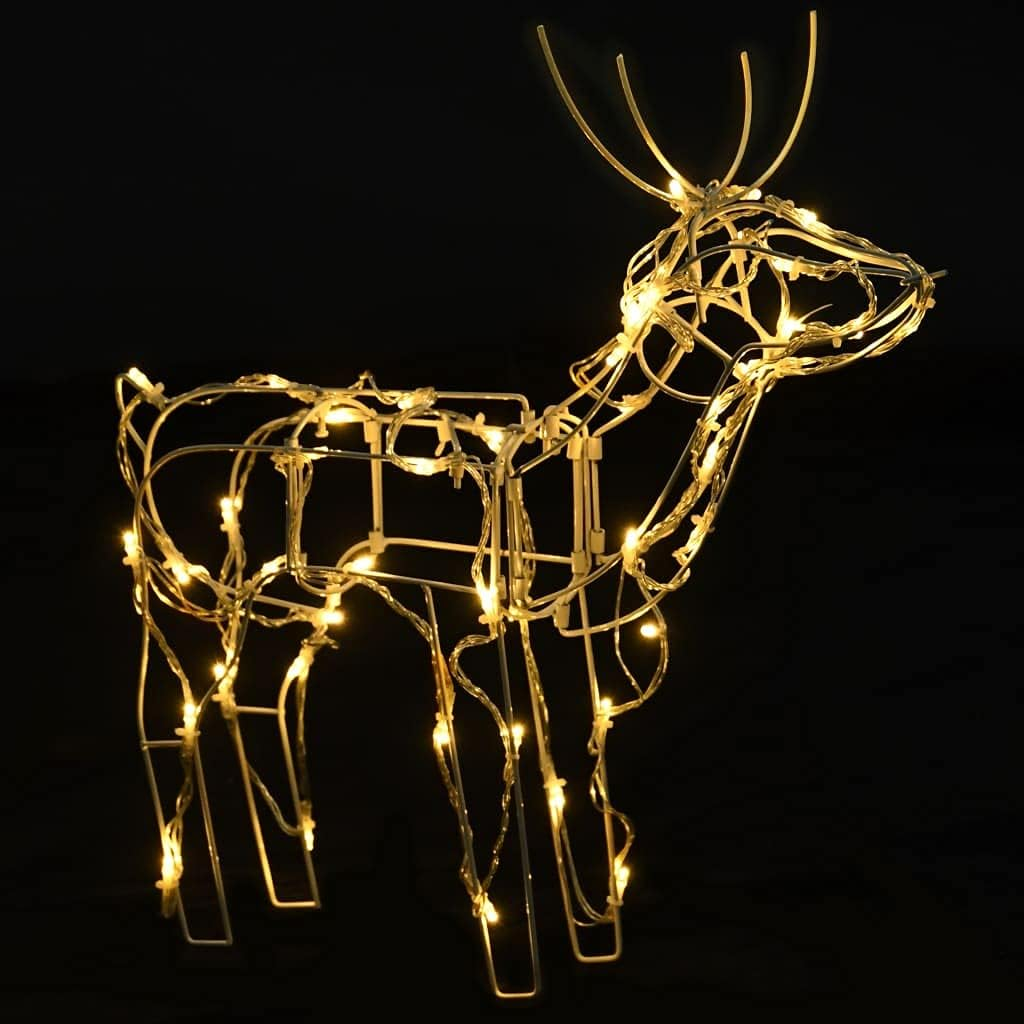 Christmas Reindeer, Xmas Light up Reindeer Outdoor Yard Christmas Decoration 3 Piece Christmas Light Display Reindeers 229 Leds image number 1