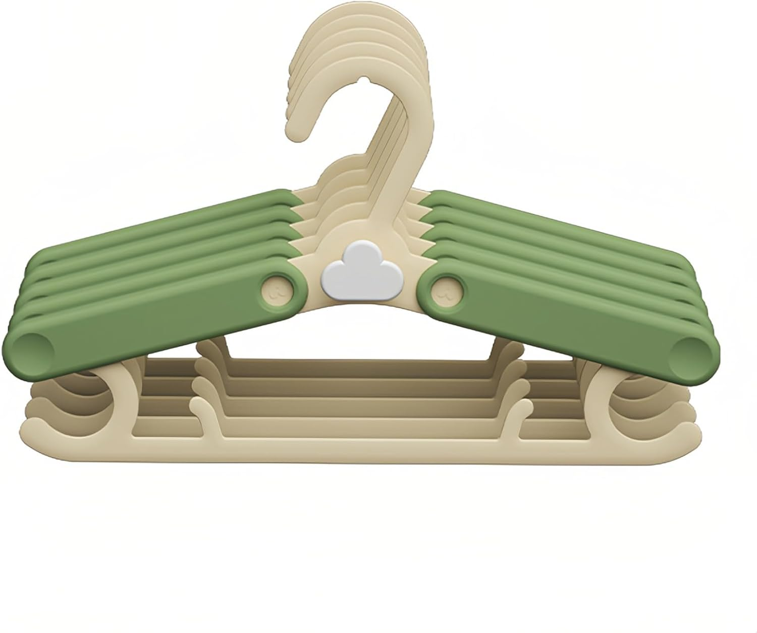 Kids Hangers, 5 Pcs Stackable Baby Hangers with 4 Length Settings, Durable PP Material, Perfect for Toddler & Children&rsquo;S Clothes, Infant Wardrobe Organization (Pink)