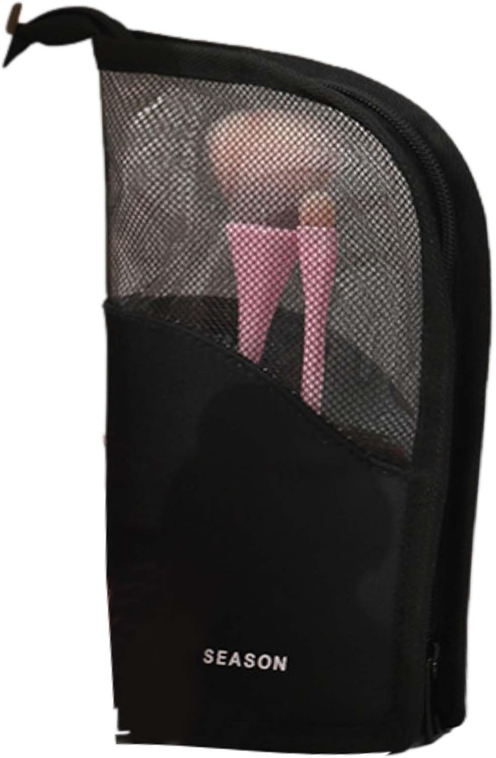 Cosmetic Bag | Portable Standing Makeup Brush Holder | Makeup Brush Case for Artists, Portable Cosmetic Bag, Brushes Not Included, Storage Organizer - Black image number 2