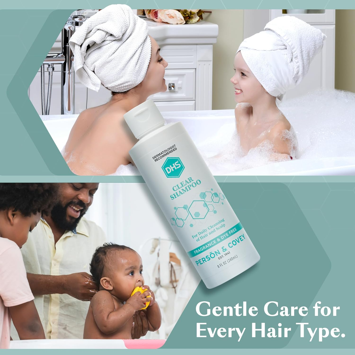 DHS Clear Shampoo Fragrance Free 8 Oz image number 2