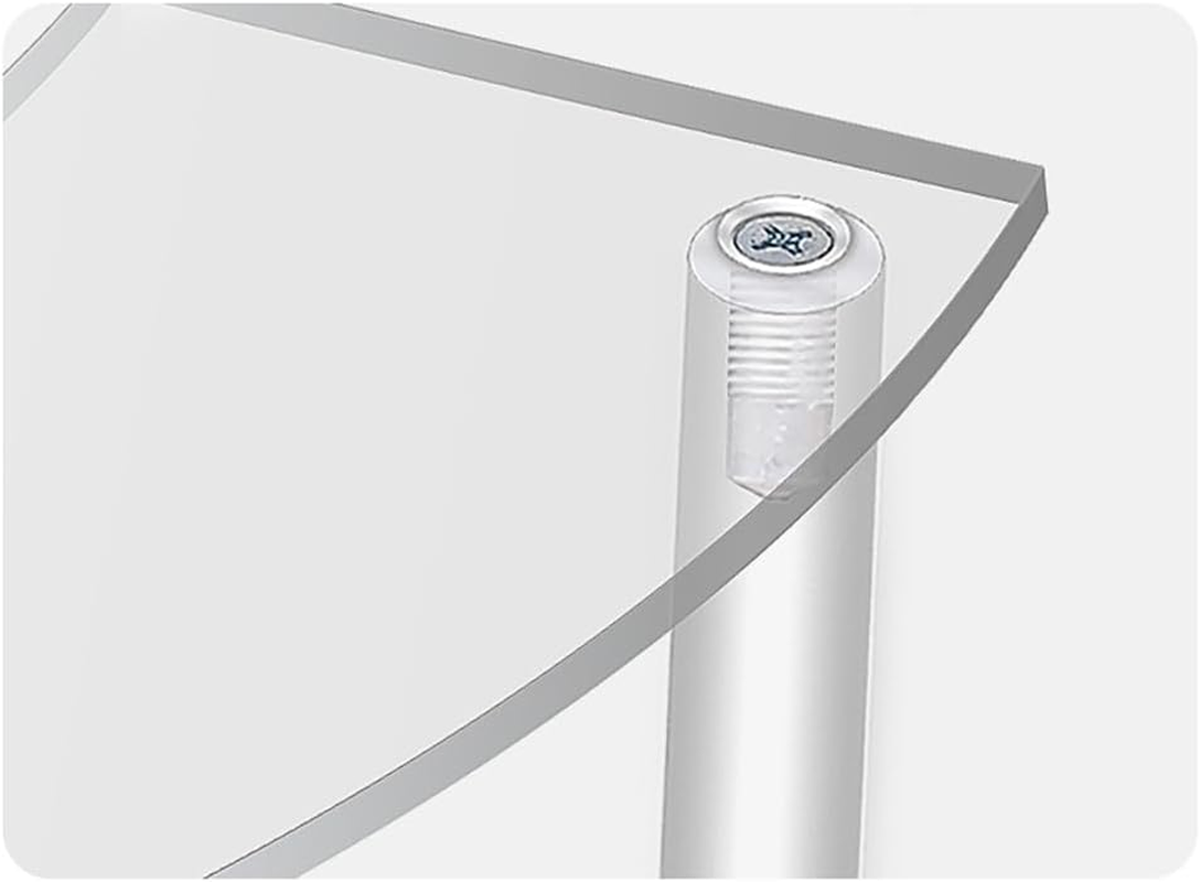 3-Tier Clear Acrylic Display Stand, Half Moon Riser Shelf for Pop Figures, Cupcakes, Cosmetics, Collections (Transparent, 3 Tier) image number 1