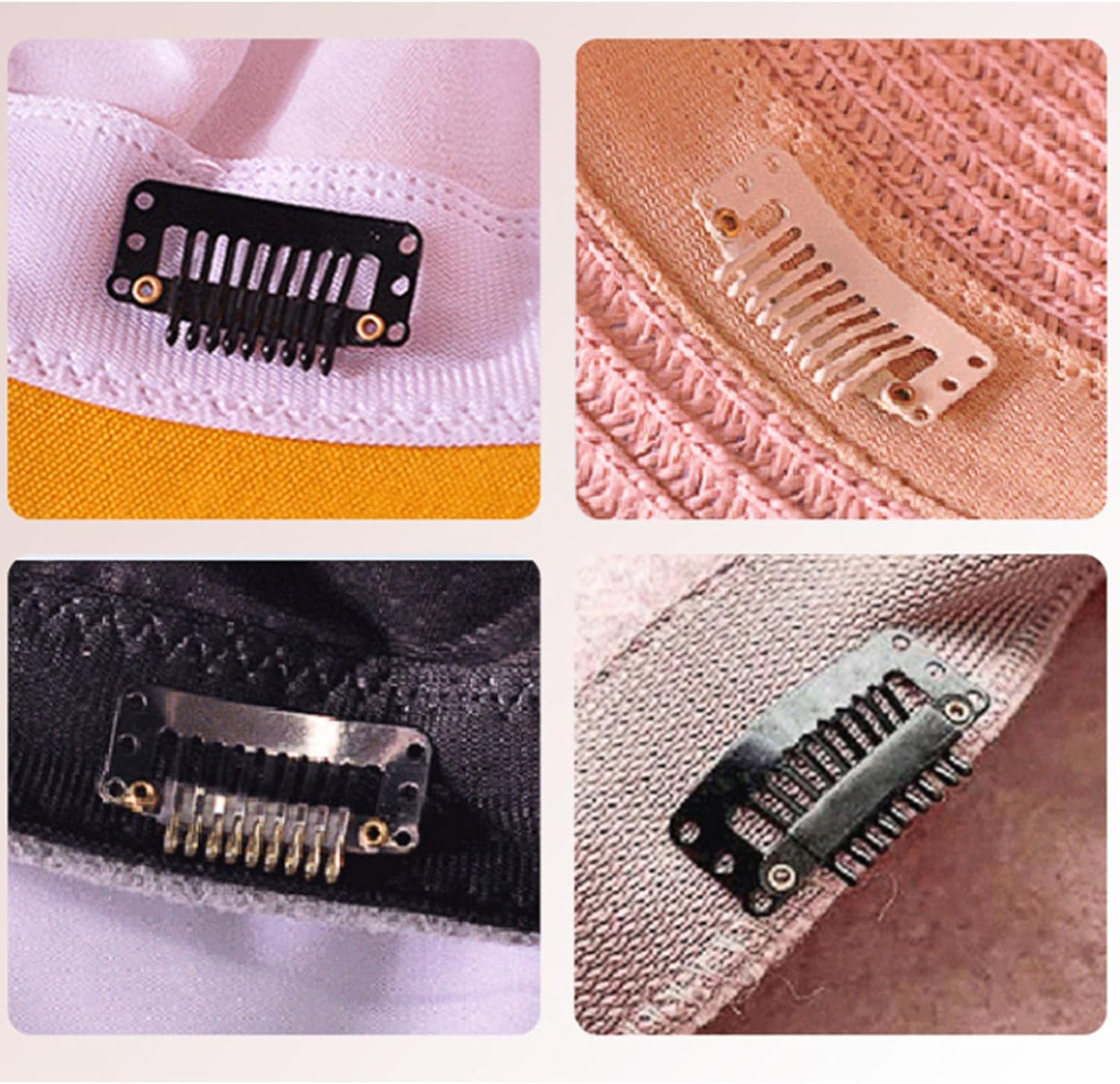 Dinghaole 30PCS Premium 32Mm Alloy Hair Extension Clips - Salon-Grade Hold for Wigs & Clip-Ins (Matte Black) image number 3