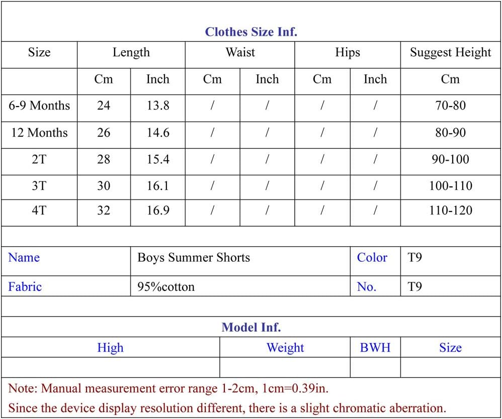 SHARELY SHEEP Toddler Baby Boy Elastic Waist Pull on Cotton Shorts for Littler Kids Boys Short Pants Summer Clothes image number 5