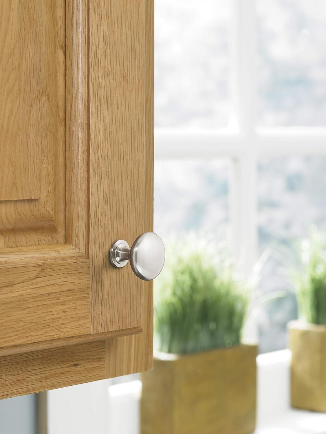 Amerock1913658Allison Valueallison Value 1-1/4 in (32 Mm) Diameter Satin Nickel Cabinet Knob - 25 Pack,Satin Nickel image number 6