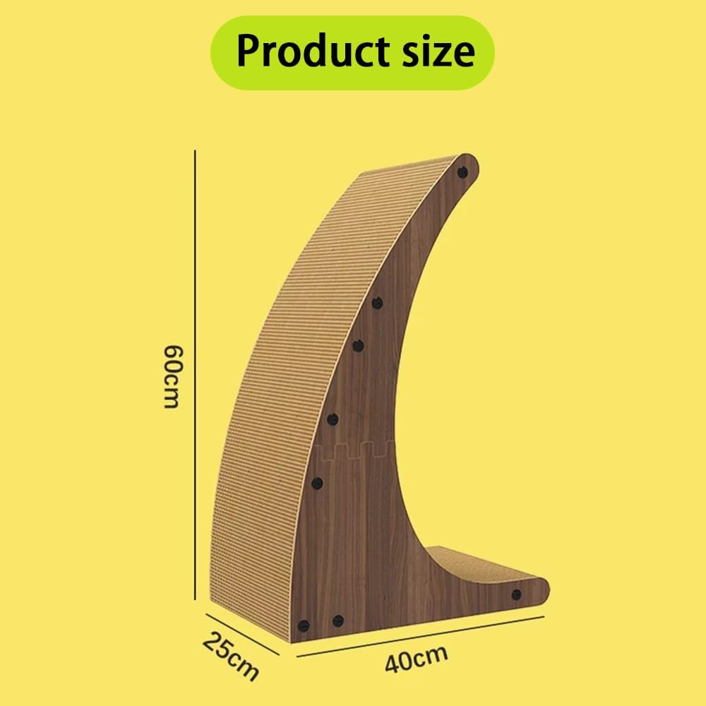 Large Cat Scratching Post and Pad &ndash; Durable Corrugated Cardboard, L-Shaped Scratch Boards, Protects Furniture, Fun Toy for Indoor Cats to Stretch and Play image number 1
