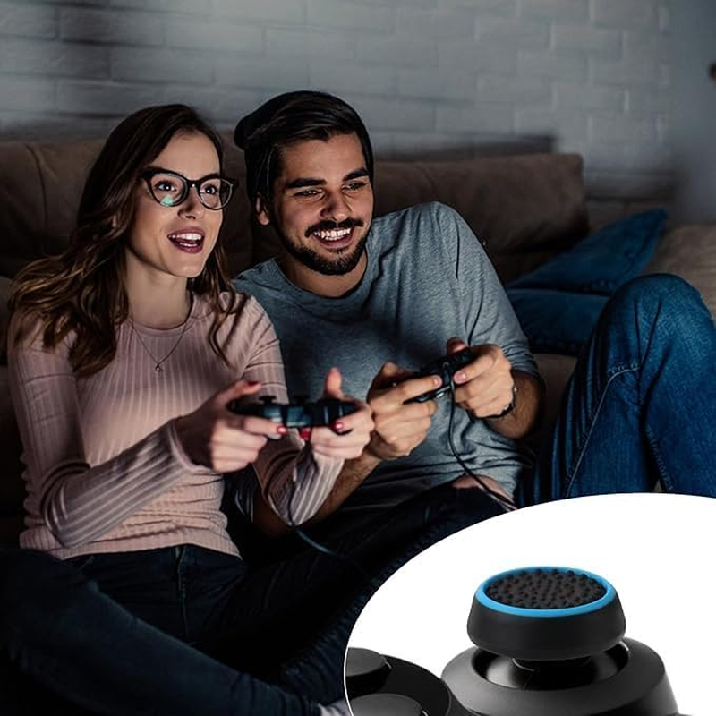 12 Pieces Analog Thumb Grips Compatible with PS5 Controller Analog Stick Thumb Caps Controller Covers Dual Sense Wireless Controller Analog Anti-Slip Stick Caps Game Remote Joystick Caps (4 Color)