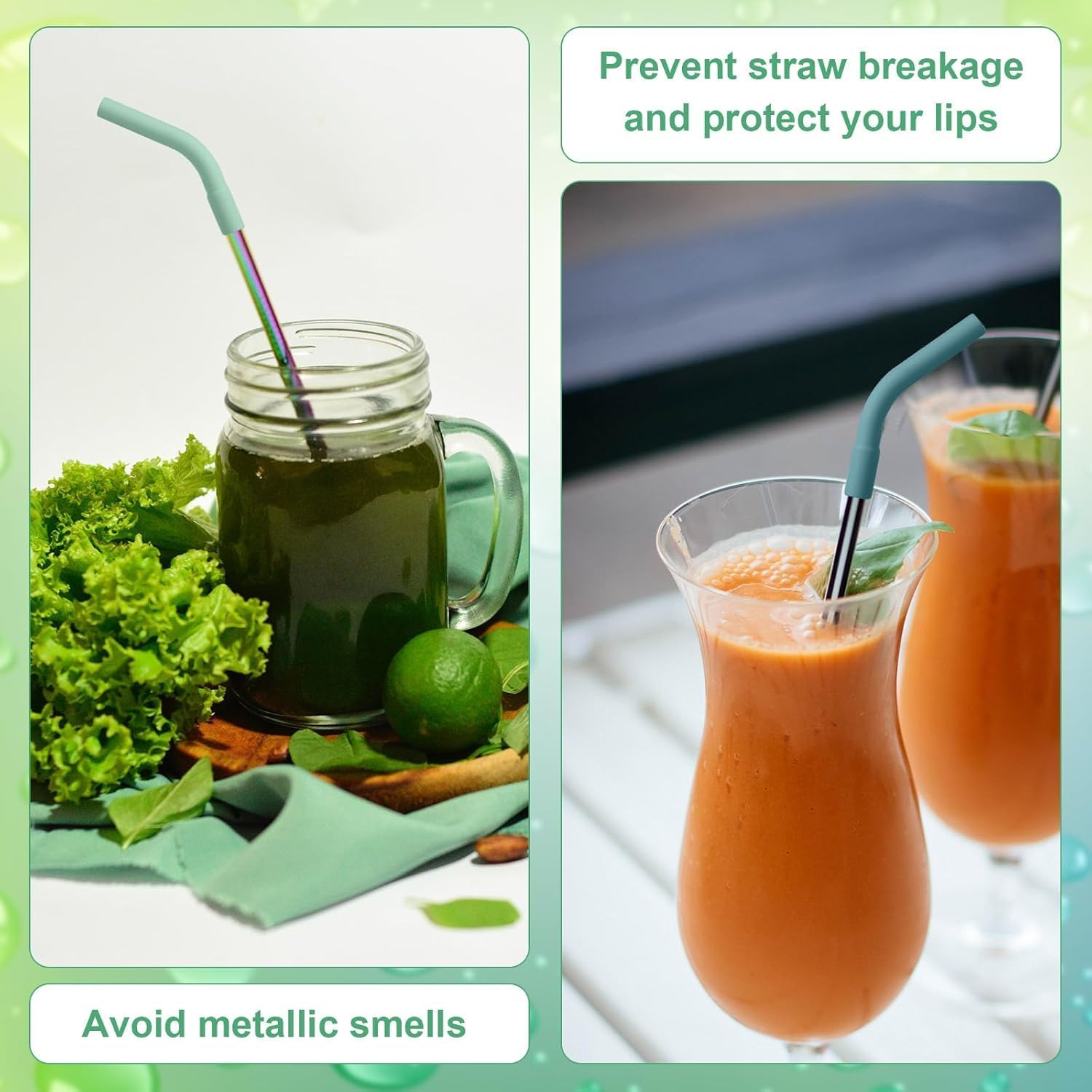 WADY 5PCS Silicone Straw Tips, Straw Toppers, Rubber Straw Tips Colorful Silicone Extender Tip/Silicone Tips for Metal Straws, 8 Mm Silicone Straw Covers for Cup Tumbler Fit, Stanley 40 Oz Tumbler image number 3