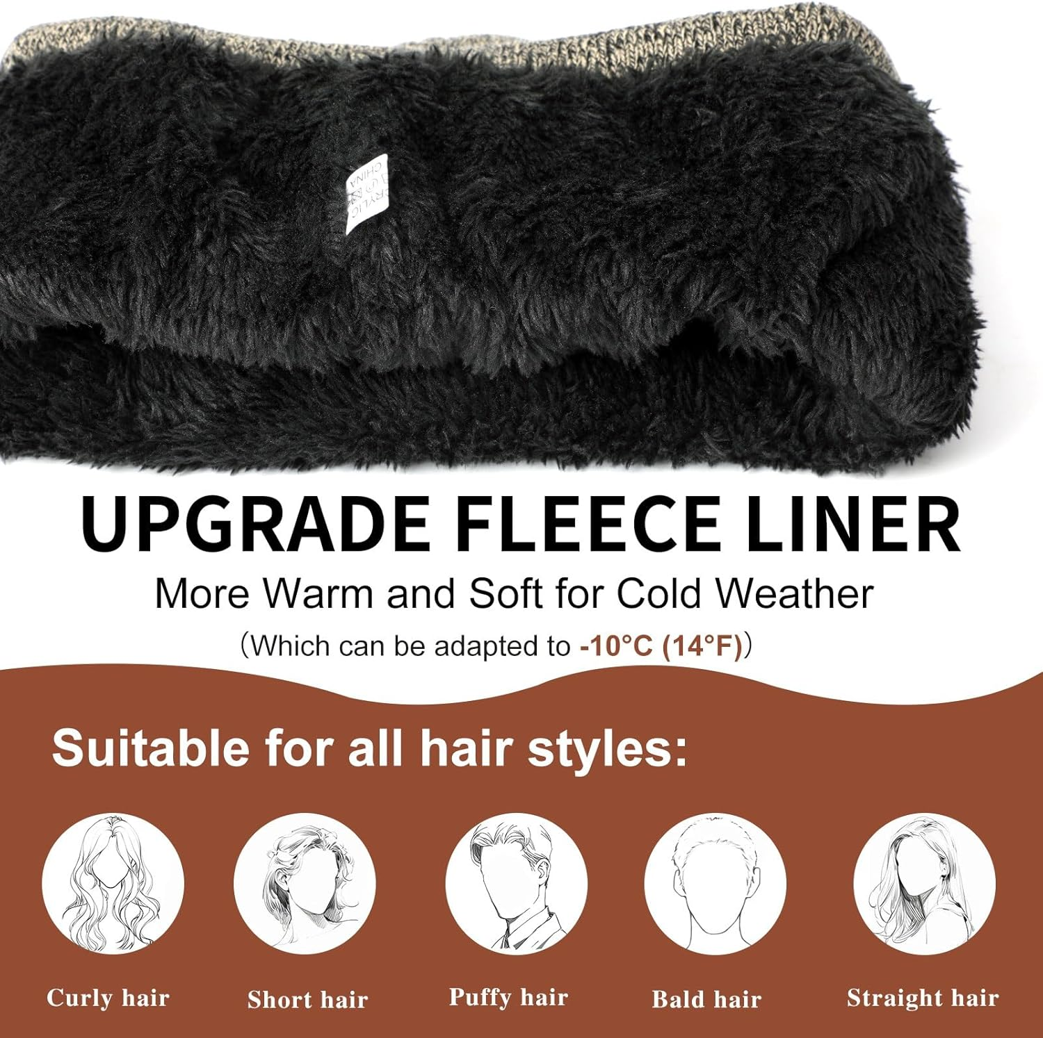 LOKZEER Winter Hat Gloves Scarf Set for Women: Knit Beanie with Fleece Lining, Touchscreen Thermal Gloves, Warm Soft Knitted Scarf 3Pcs Winter Accessories Gift Set - One Size image number 2