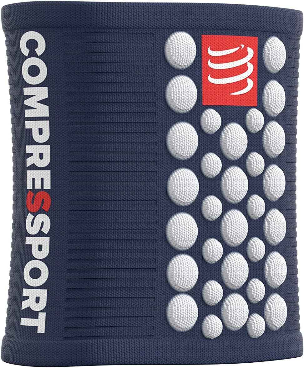 COMPRESSPORT Unisex Sweatbands 3D.Dots Mu Equera Antitranspiraction Multideporte, White Red, Talla Unica UK
