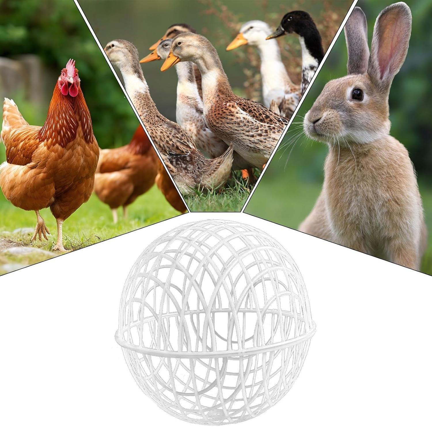 Chicken Cages for Outside, Movable Chicken Cage Ball | Small Animal Outdoor Pens Hutches for Farm Backyard Exercise Keeping Grazing Outdoor Housing Roaming Yard image number 6