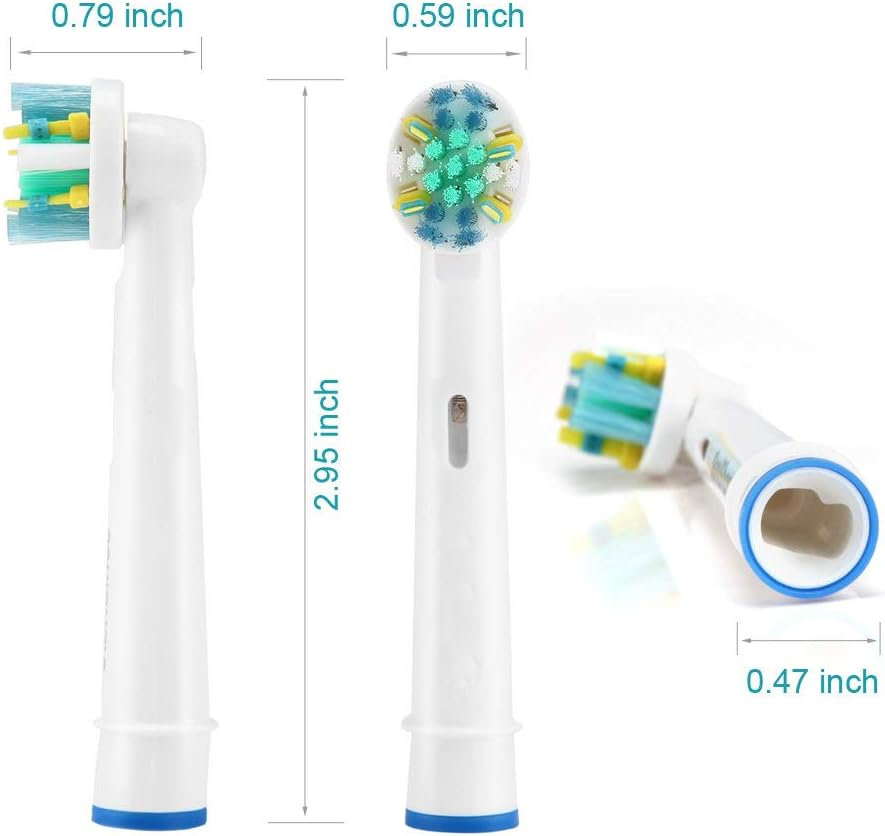 Toothbrush Replacement Heads Refill for Oral Electric Toothbrush Pro 1000 Pro 3000 Pro 5000 Pro 7000 Vitality Floss Action,8 Count with Covers image number 2