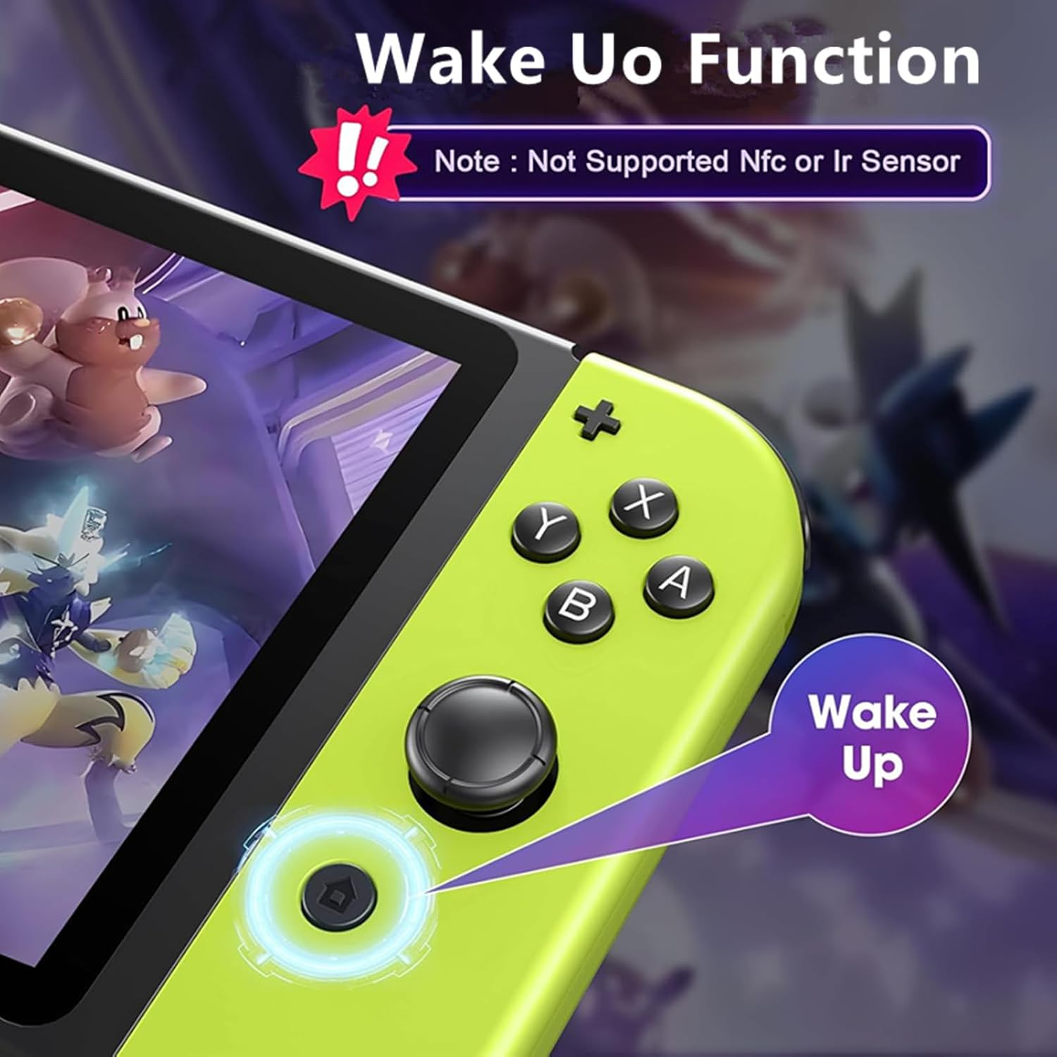 Joy-Cons for Switch Controllers, Wireless Replacement for Switch, Left and Right Controllers Support Sports Dual Vibration/Wake-Up/Motion Control/Screenshot Function (Blue and Yellow) image number 1