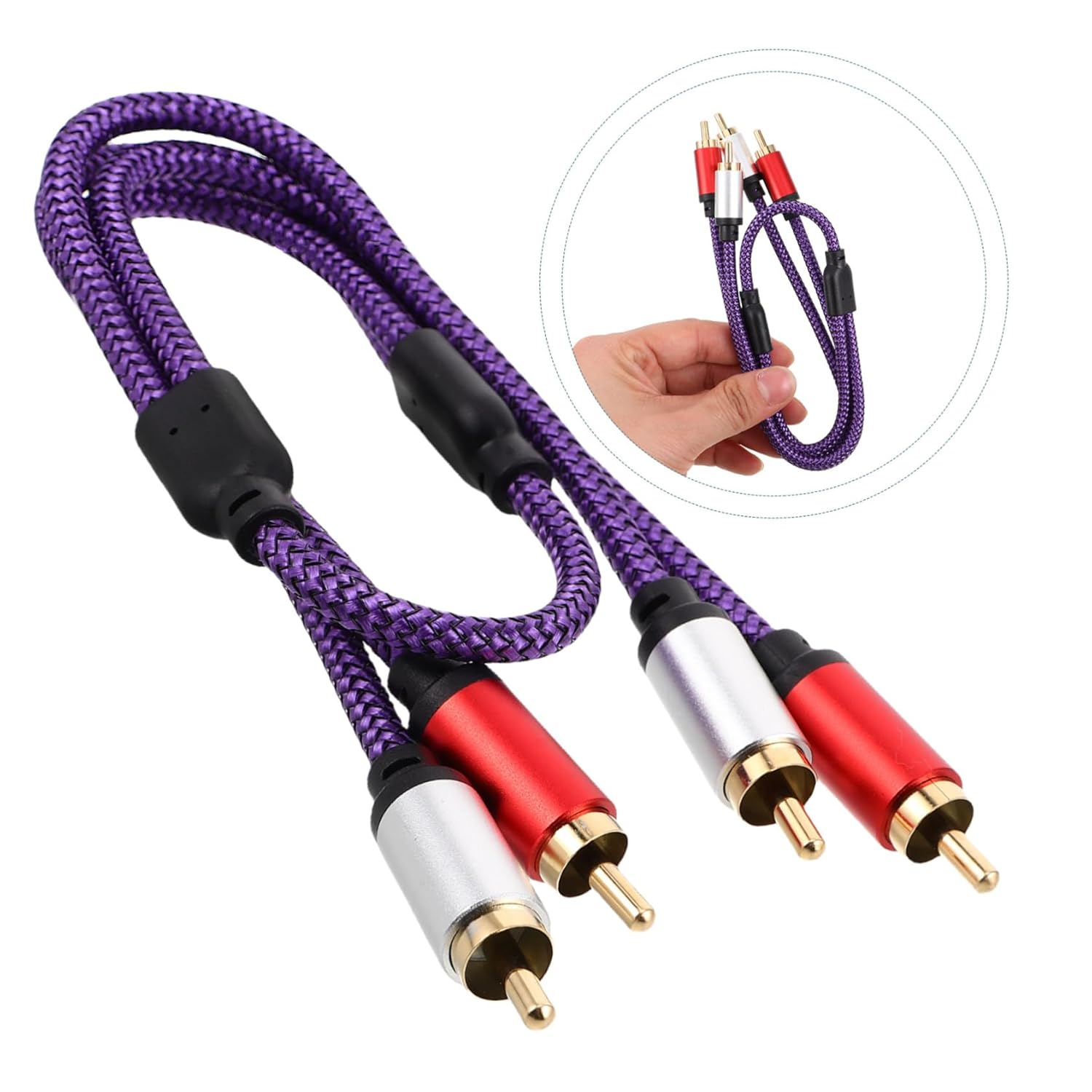 Multi-Device Compatible Cable Audio Cable Extension for Car Audio Home Theater Speakers Plated image number 4
