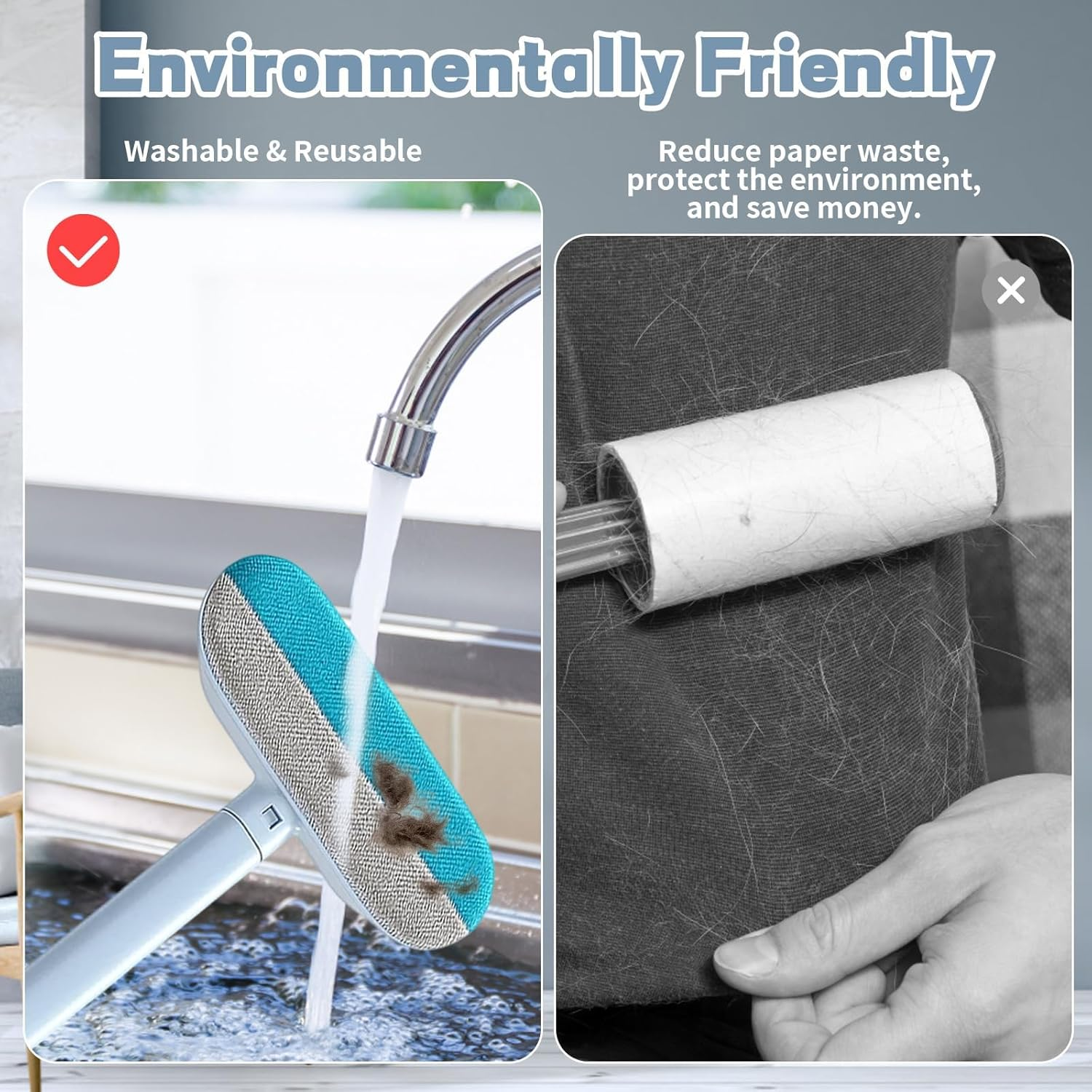 1 Set Pet Hair Remover Brush, Long Handle Hair Remover for Dog Hair and Cat Hair, Effective Pet Hair Remover for Furniture, Carpets and Car Seats, 18.5 Cm X 59 Cm image number 2