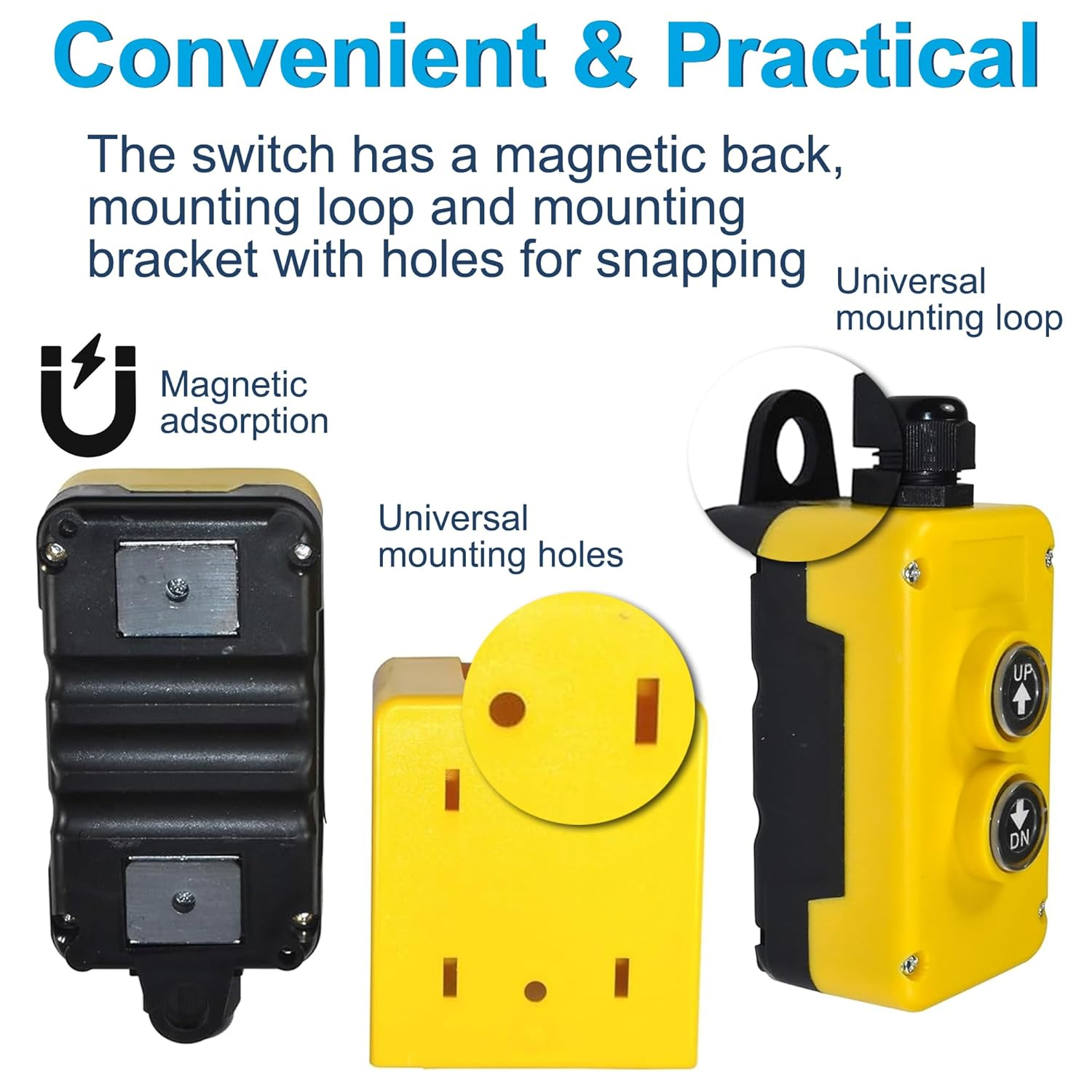 HQRP Dump Trailer Remote Control Switch 12V DC up and down for Liftgate, Hydraulic Pump, Truck Tipper, Tire-Removal Machine, Car Tail, Trailer Hoist, Dump Trailer Controller, 4-Wire 12V Replacement image number 1