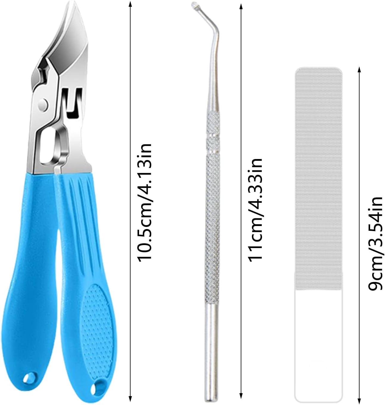 Curved Toenail Clippers | Toenail Trimmer Stainless Steel,Portable Anti-Splash Non-Slip Wide Nail Clippers for Salon Home Women Travel Seniors Grooming Kids image number 1