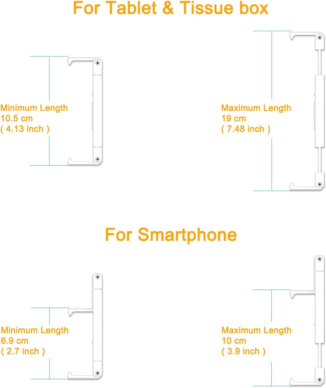 Tissue Box Holder, TFY Kitchen Wall Mount Compatible with Facial Tissues and Other Napkin Paper Boxes (White) - White image number 5