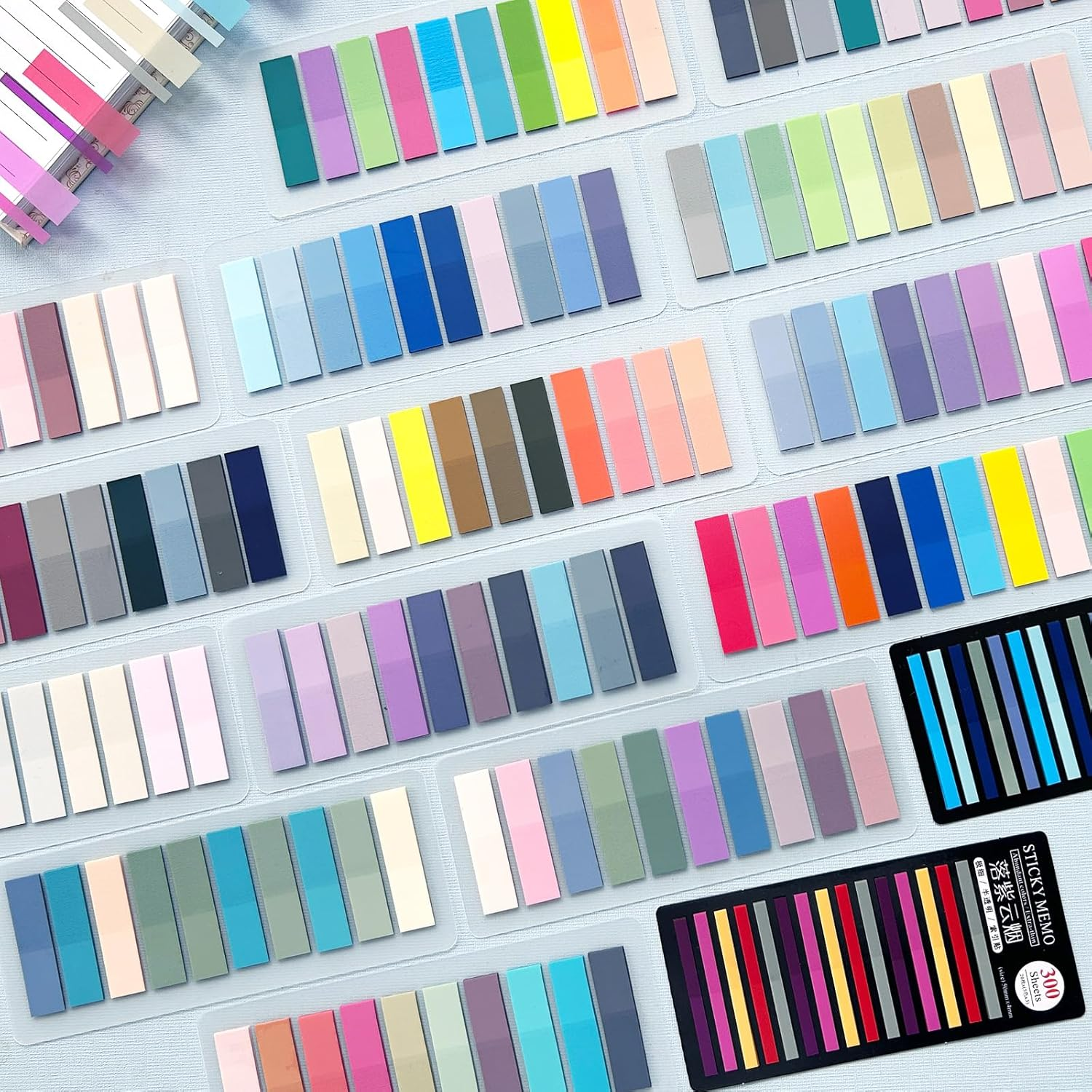 WSCHU 3400Pcs Sticky Tabs Book Tabs, Morandi Translucent Book Markers Sticky Note Tabs,Multi-Colored Writable & Repositionable Book Annotation Tabs, Page Markers, Annotation Supplies - 1120Pcs Colored Sticky Tabs image number 7