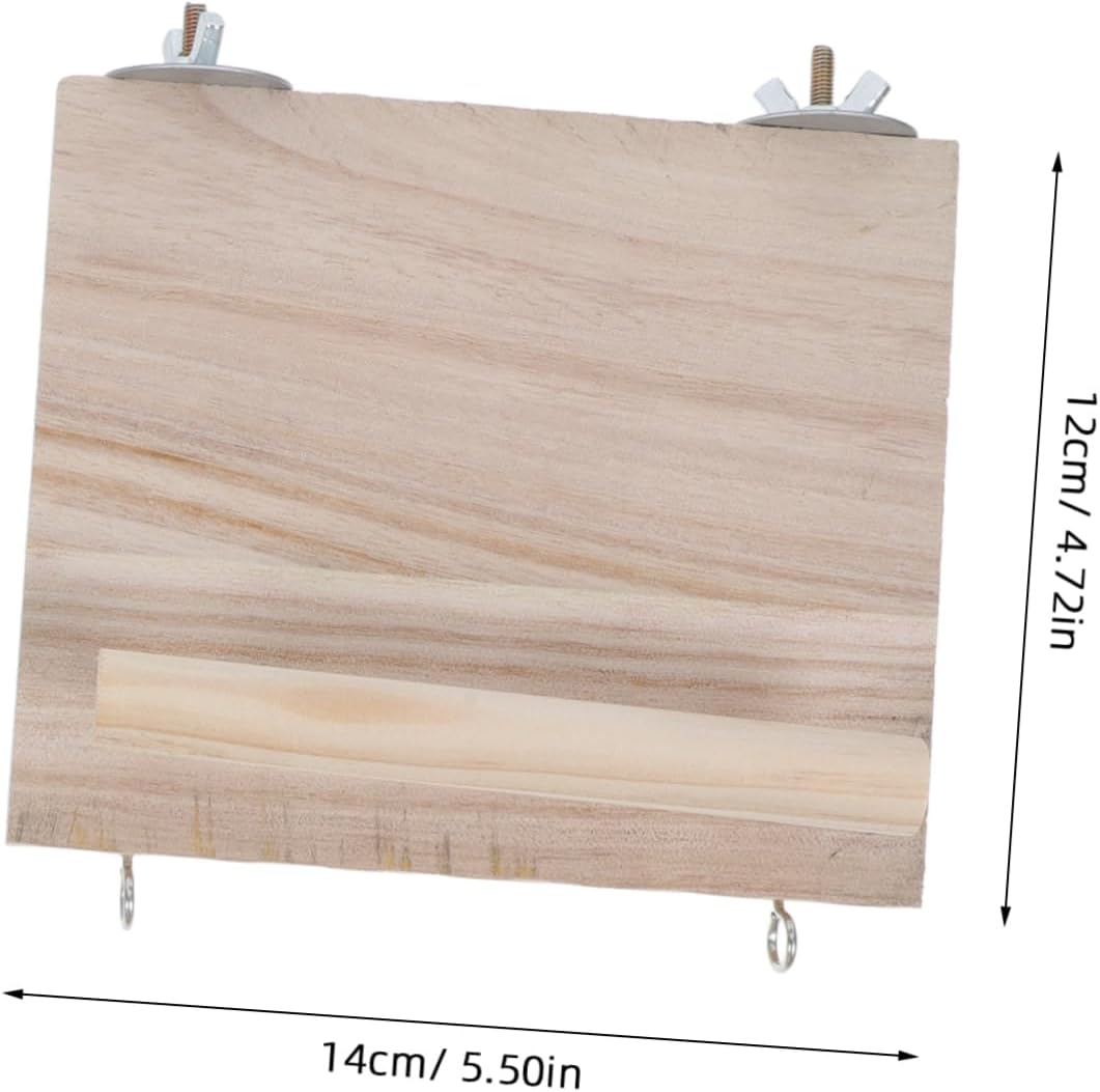 KOMBIUDA Wooden Parrot Perch Platform with Ladder Hanging Bird Plaything for Parakeets Cockatiels to Birds Smooth Safe Surface Stand Accessory image number 6