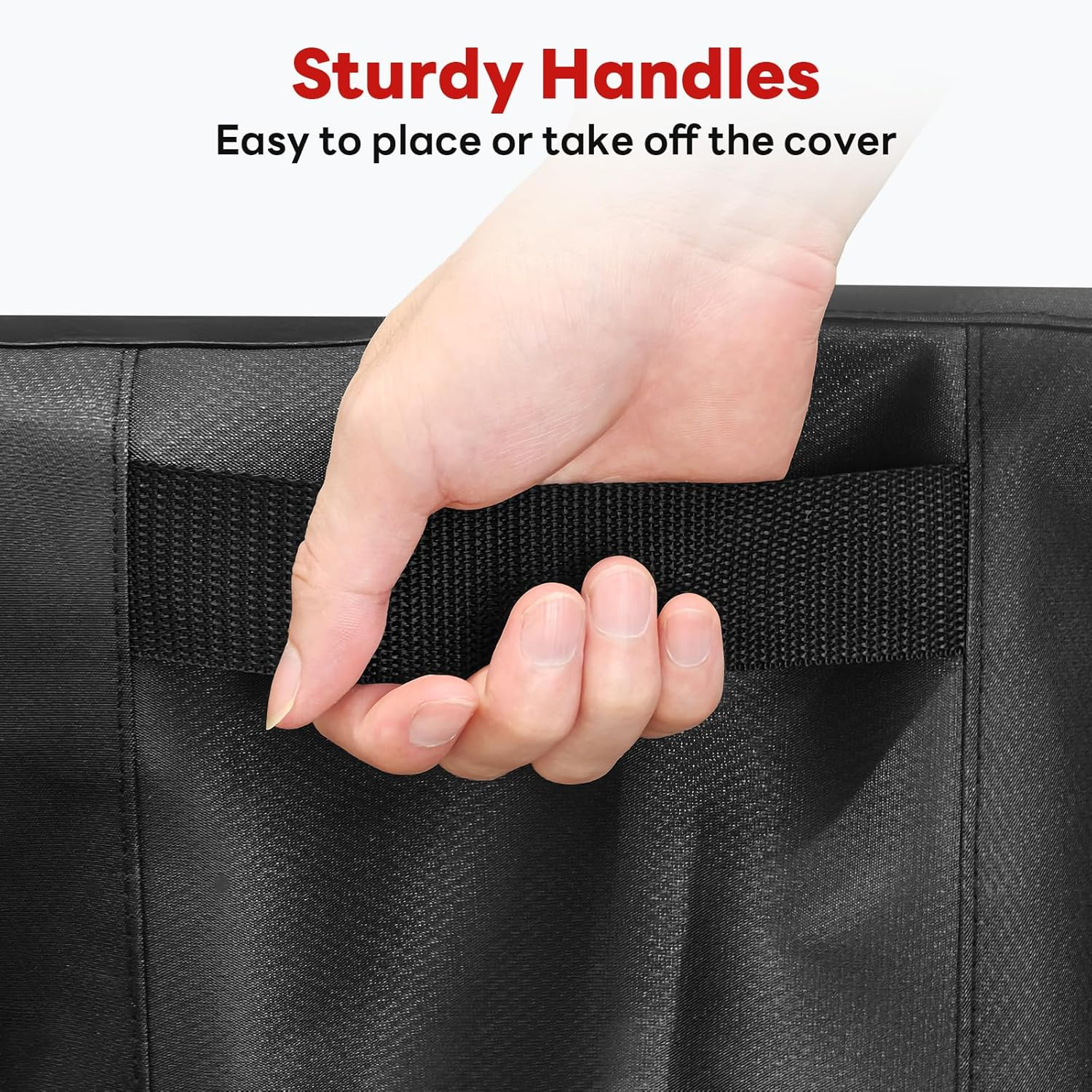 Fire Pit Cover for 28-32 Inch Outdoor Pits, Waterproof 600D Fabric, Double Drawstring, Black image number 6