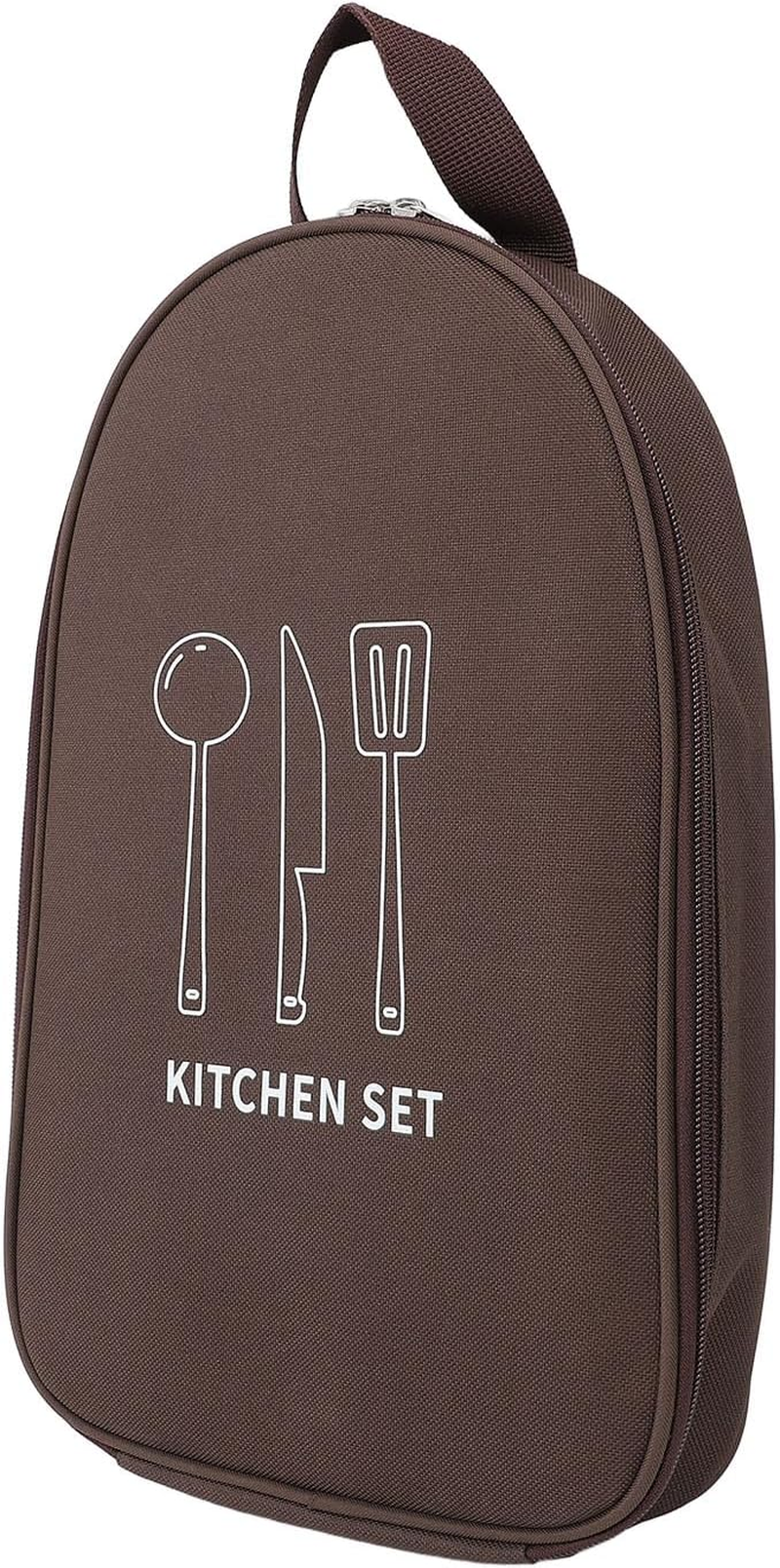 Camping Cooking Utensils Bag, Waterproof Oxford Travel Organizer Grill Accessories Bag, Compact Portable Storage Pouch for BBQ Camp Cookware Kitchen Accessories image number 3