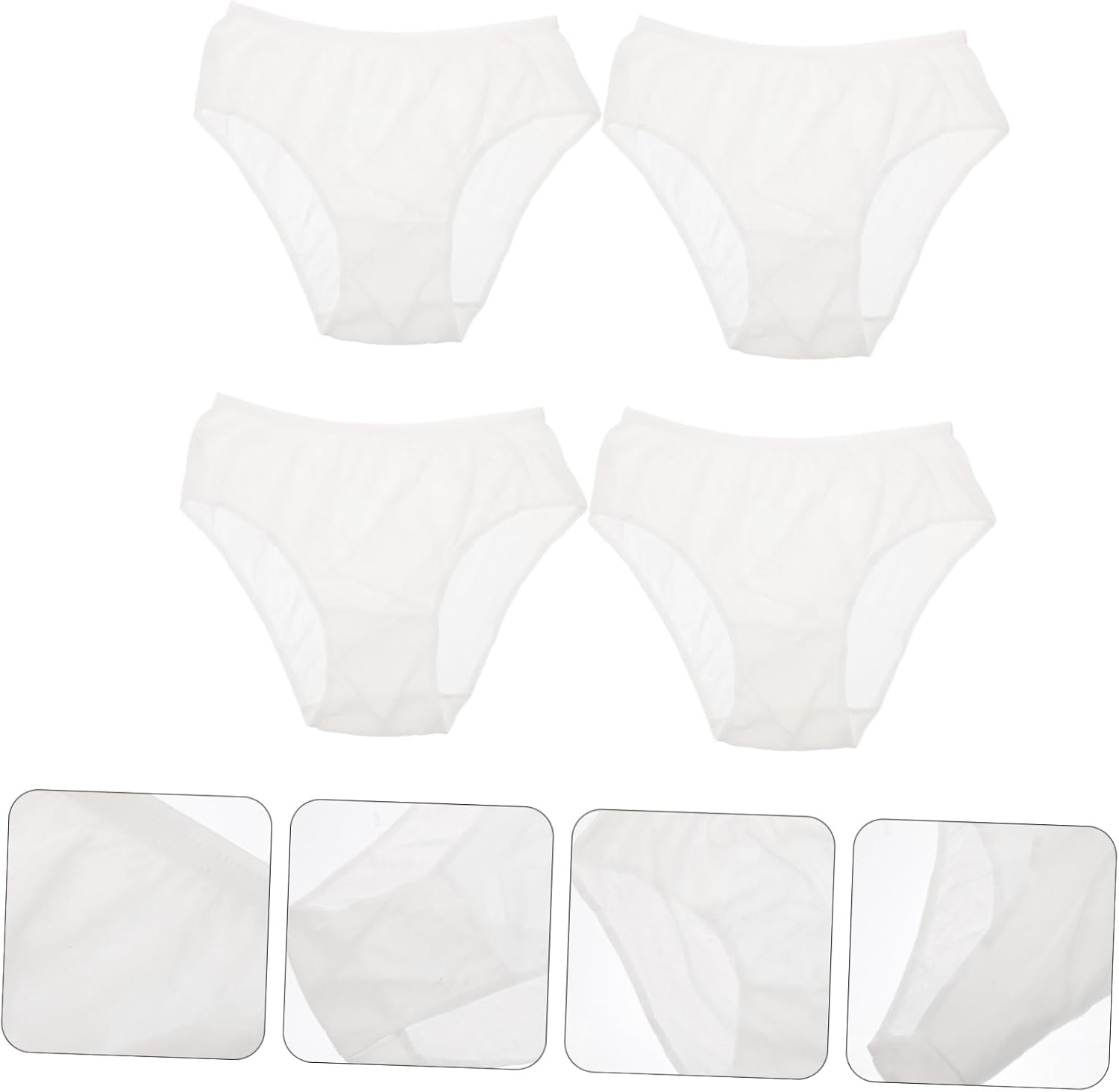 Baluue 4Pcs Disposable Postpartum Panties for Women XXL Size Soft Cotton Portable Maternity Underwear for Post-Birth Recovery White image number 4