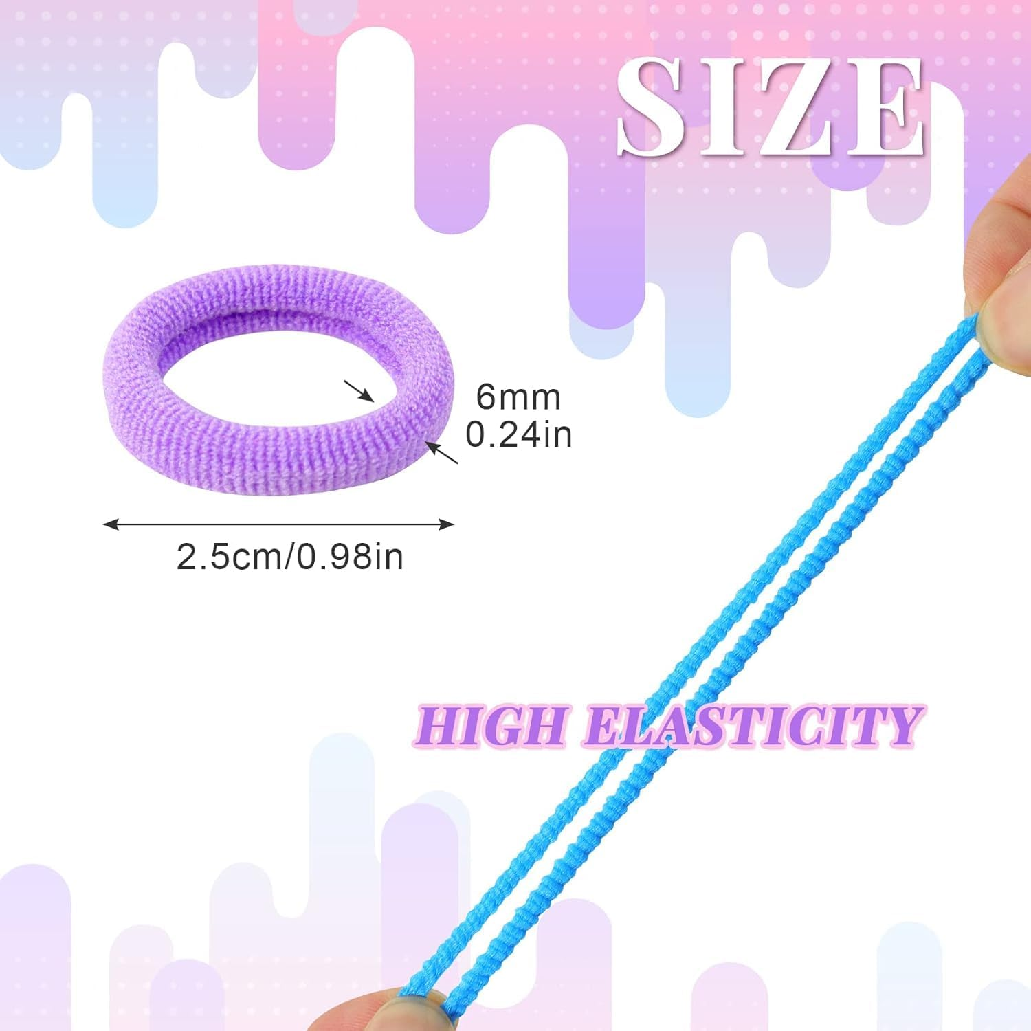 500 Pcs Baby Hair Ties,Small Hair Ties Cotton Mini Hair Ties No Damage Baby Girl Hair Accessories, Toddler Hair Ties for Girls and Kids