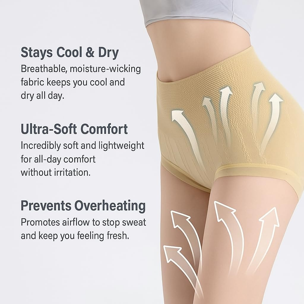 Sleekhip Leakproof High-Waist Tummy-Control Butt-Lifting Panties,Seamless Shapewear Underwear for Women image number 1