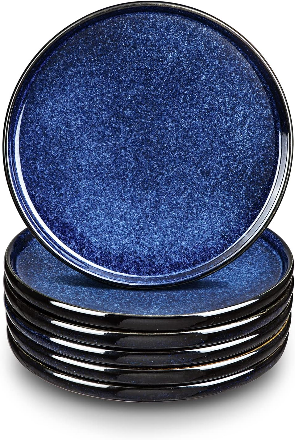 Vicrays Ceramic Dinner Plate Set, 26.7 Cm Round, Microwave, Oven Safe, Dishwasher Safe, Scratch Resistant, Porcelain Fluted Suitable for Steak, Pasta, Pizza, Home, Party, Green