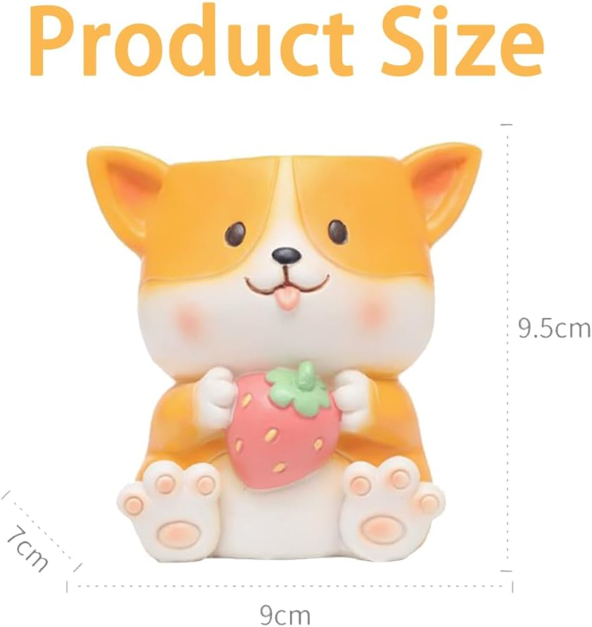 Corgi Ceramic Succulent Planter Pots with Drainage Hole, Handicraft Plant Holder Container Small Succulent Pot Mini Plant Flowerpot Cactus for Home Office Garden Decoration 9X7X9.5 Cm image number 6