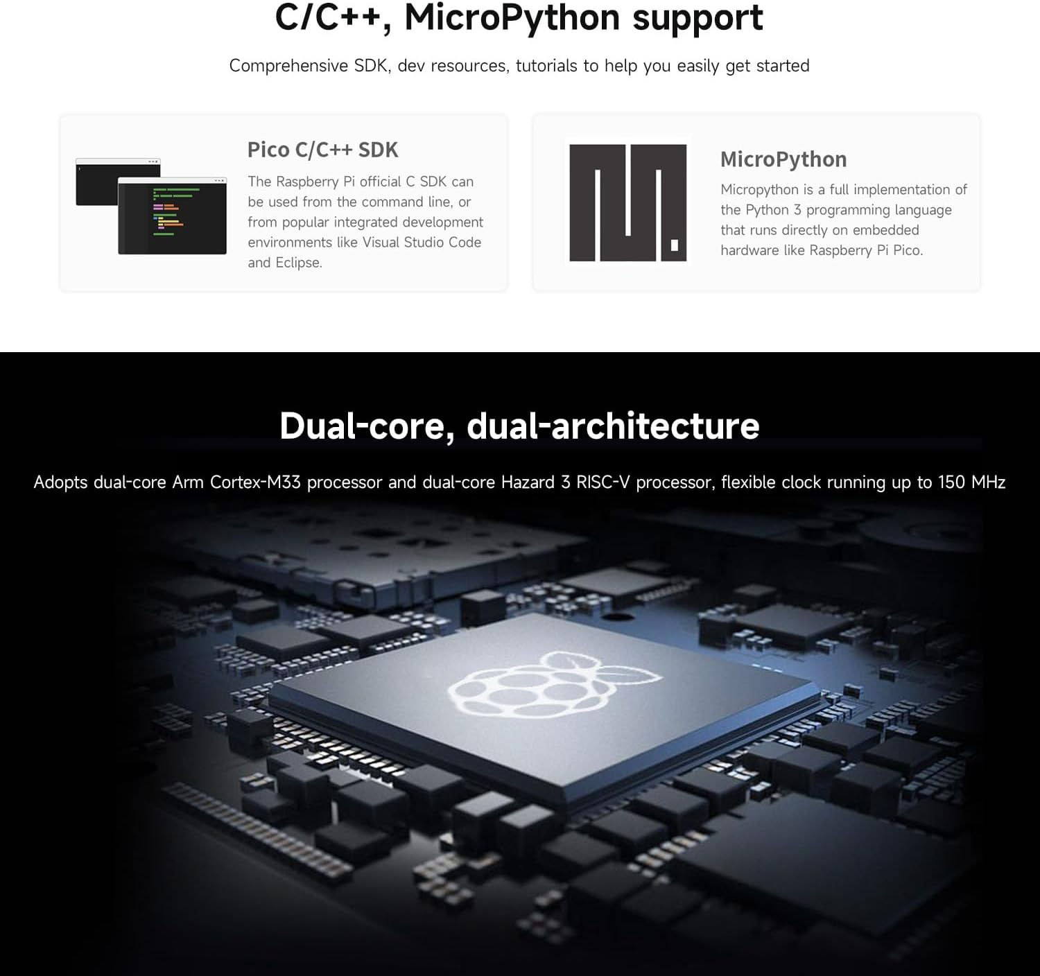 Waveshare Rp2350-Zero Mini Development Board, Raspberry Pi Microcontroller Development Board, Based on Raspberry Pi Dual-Core & Dual-Architecture Microcontroller image number 3